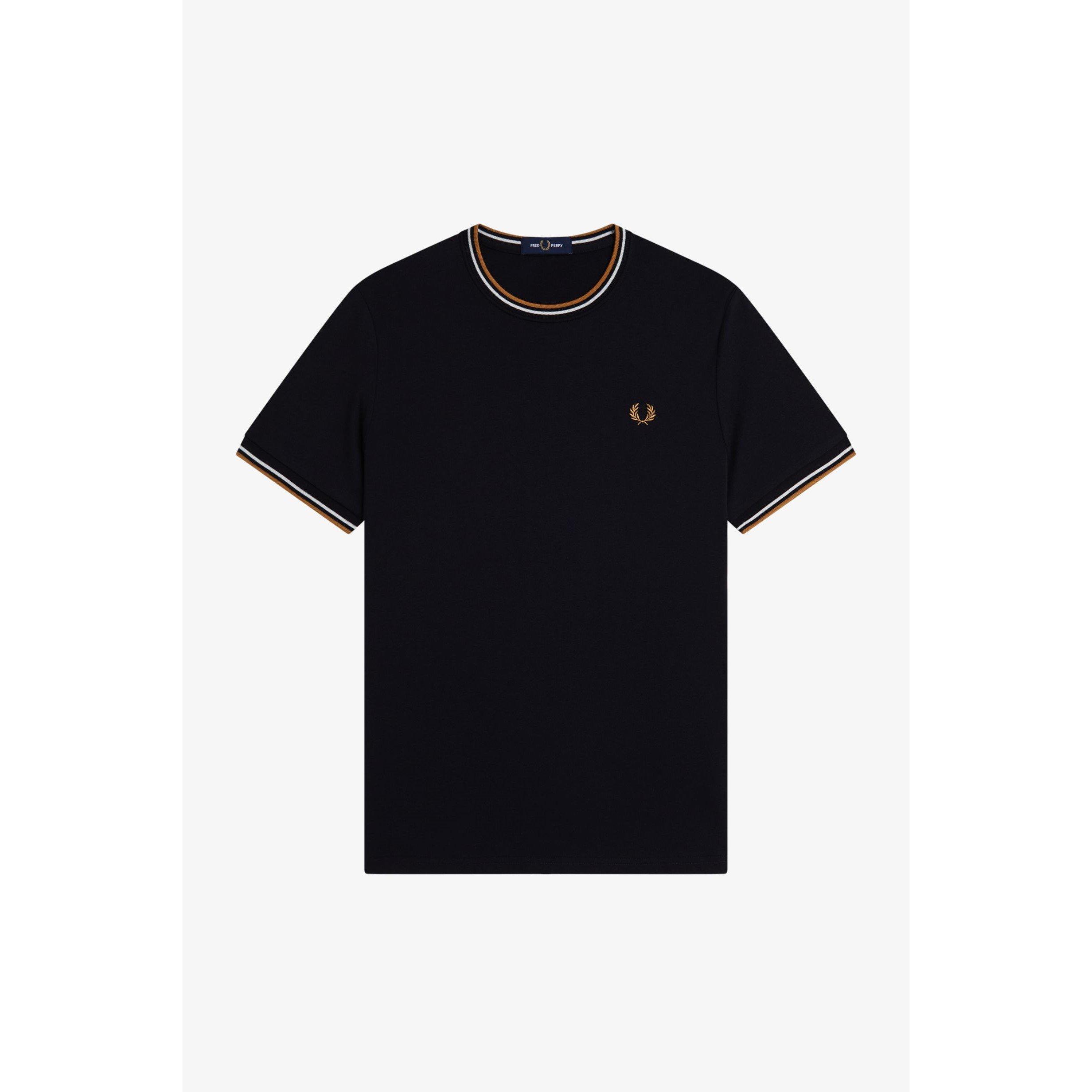 Fred Perry Twin Tipped T-Shirt - Black P69 - Size 2XL