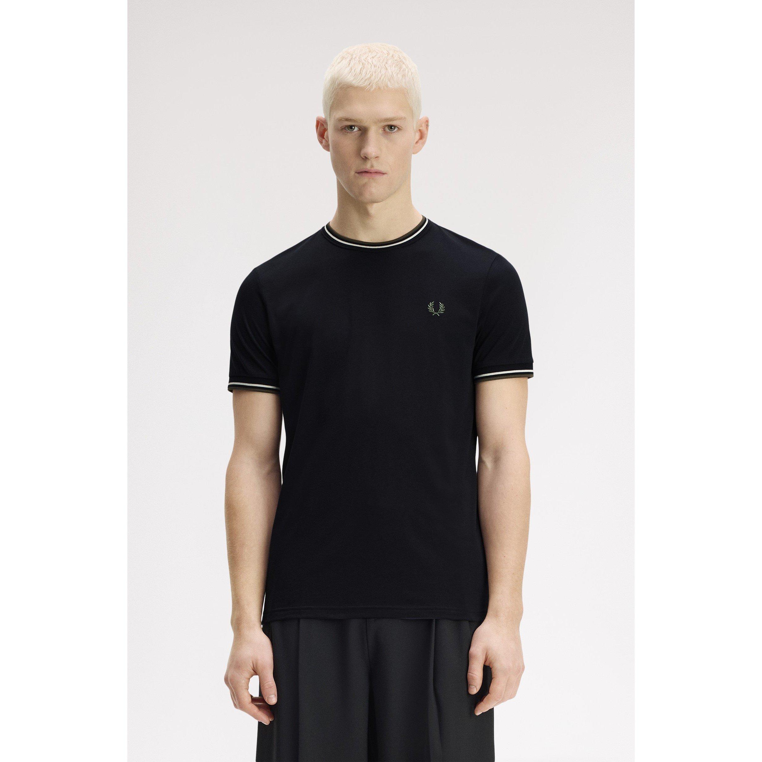Black W54 - Fred Perry - Twin Tipped T-Shirt - 3