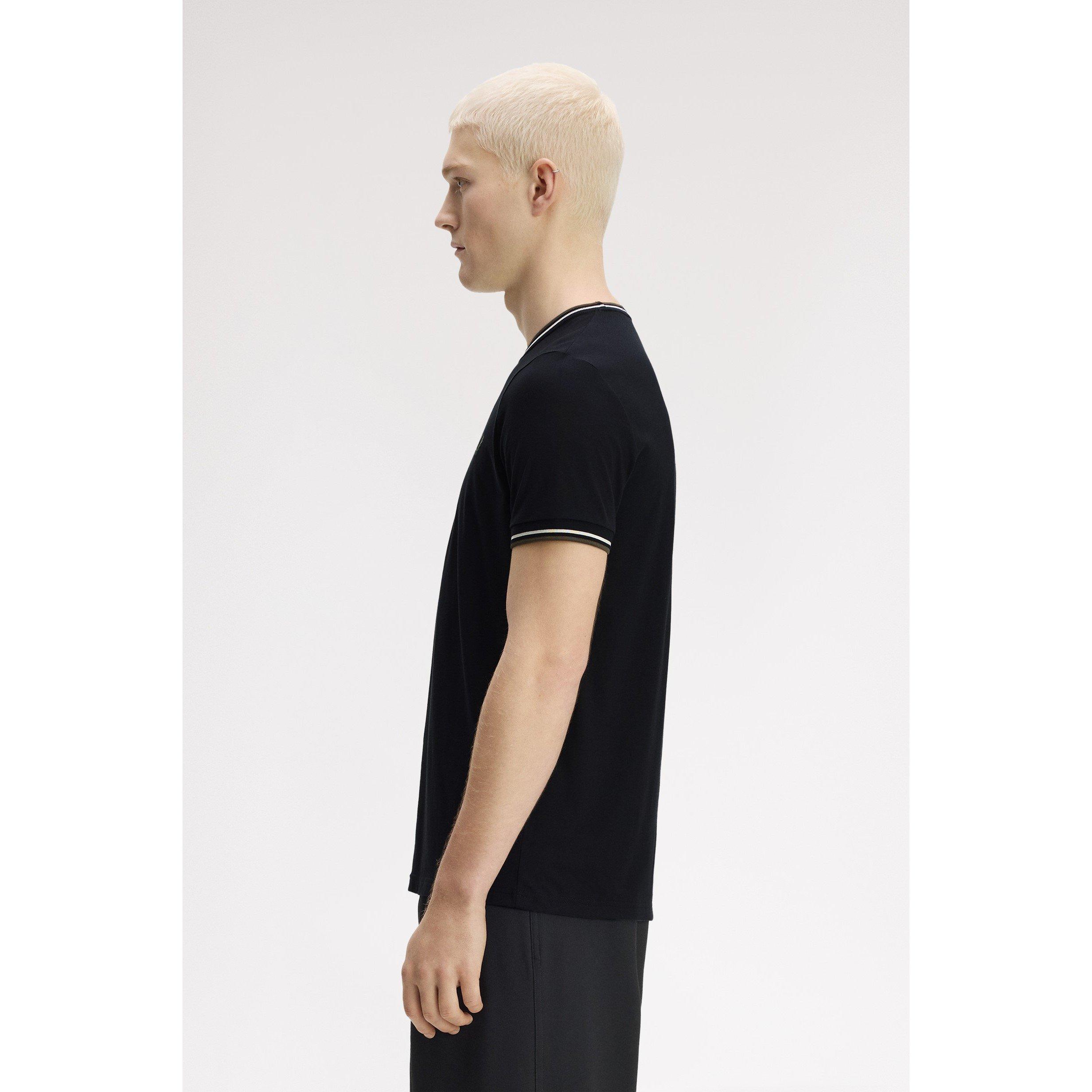 Black W54 - Fred Perry - Twin Tipped T-Shirt - 4