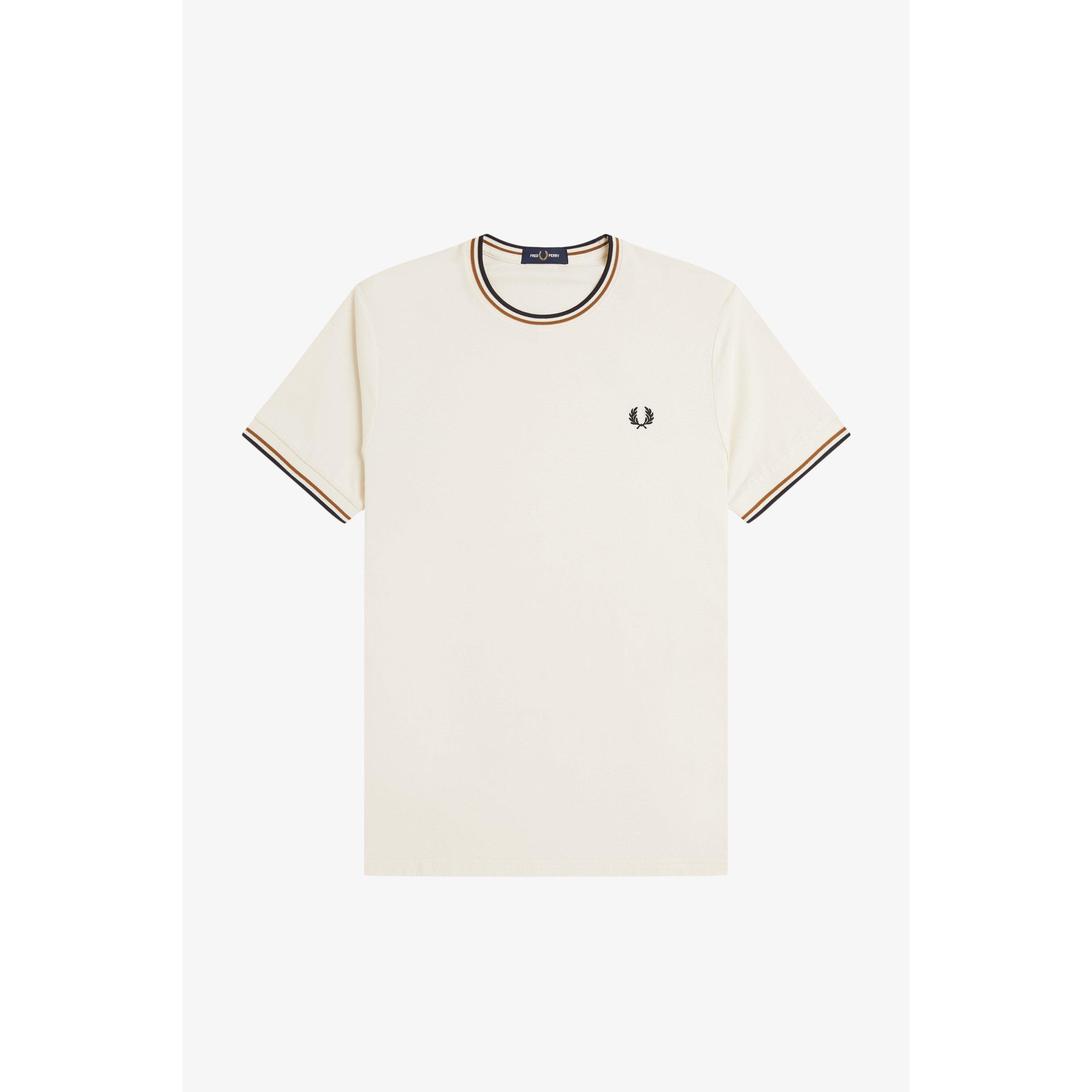Fred Perry Twin Tipped T-Shirt - Ecru 79B - M