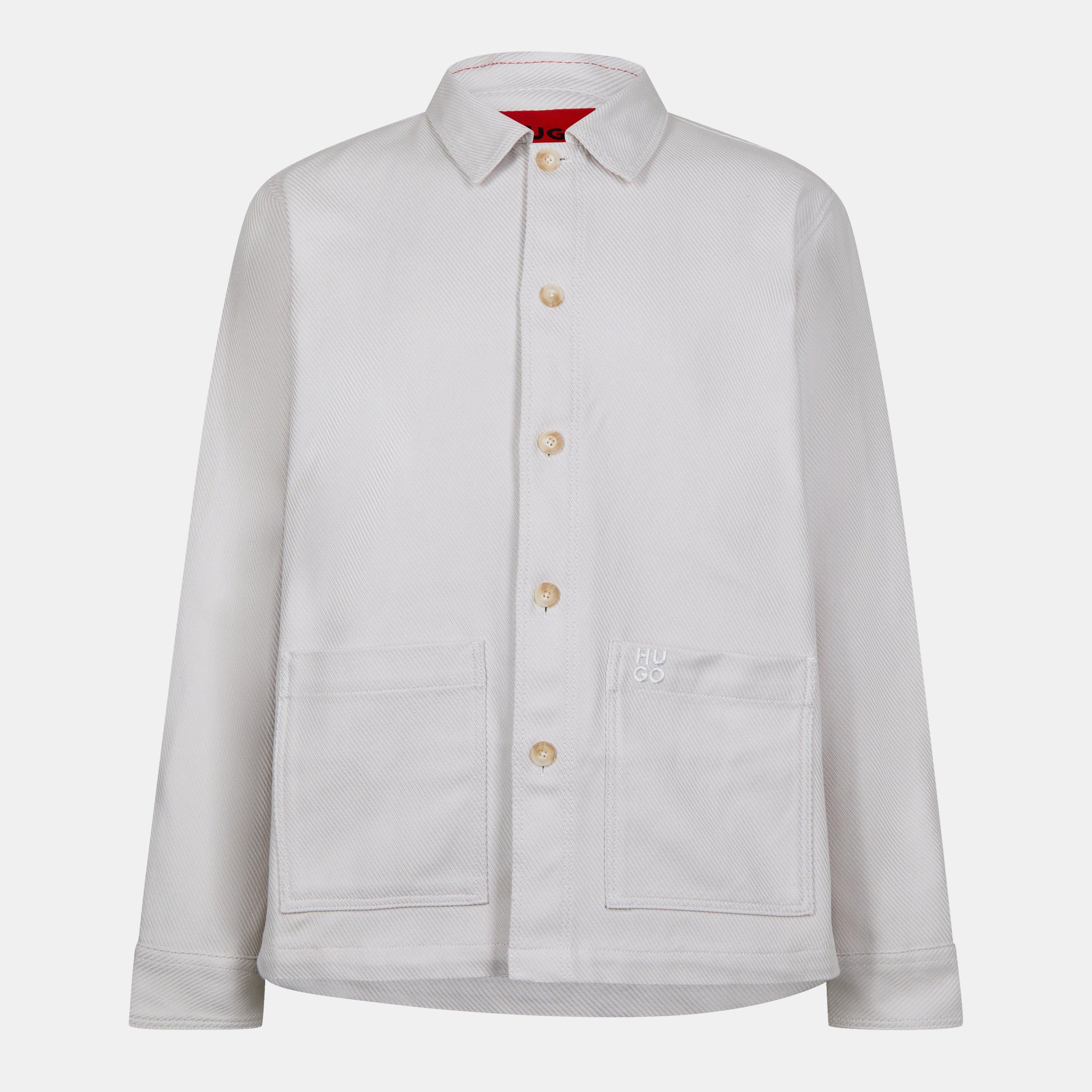 Natural - Hugo - Men's Ekrel Structured Lightweight Overshirt - 1