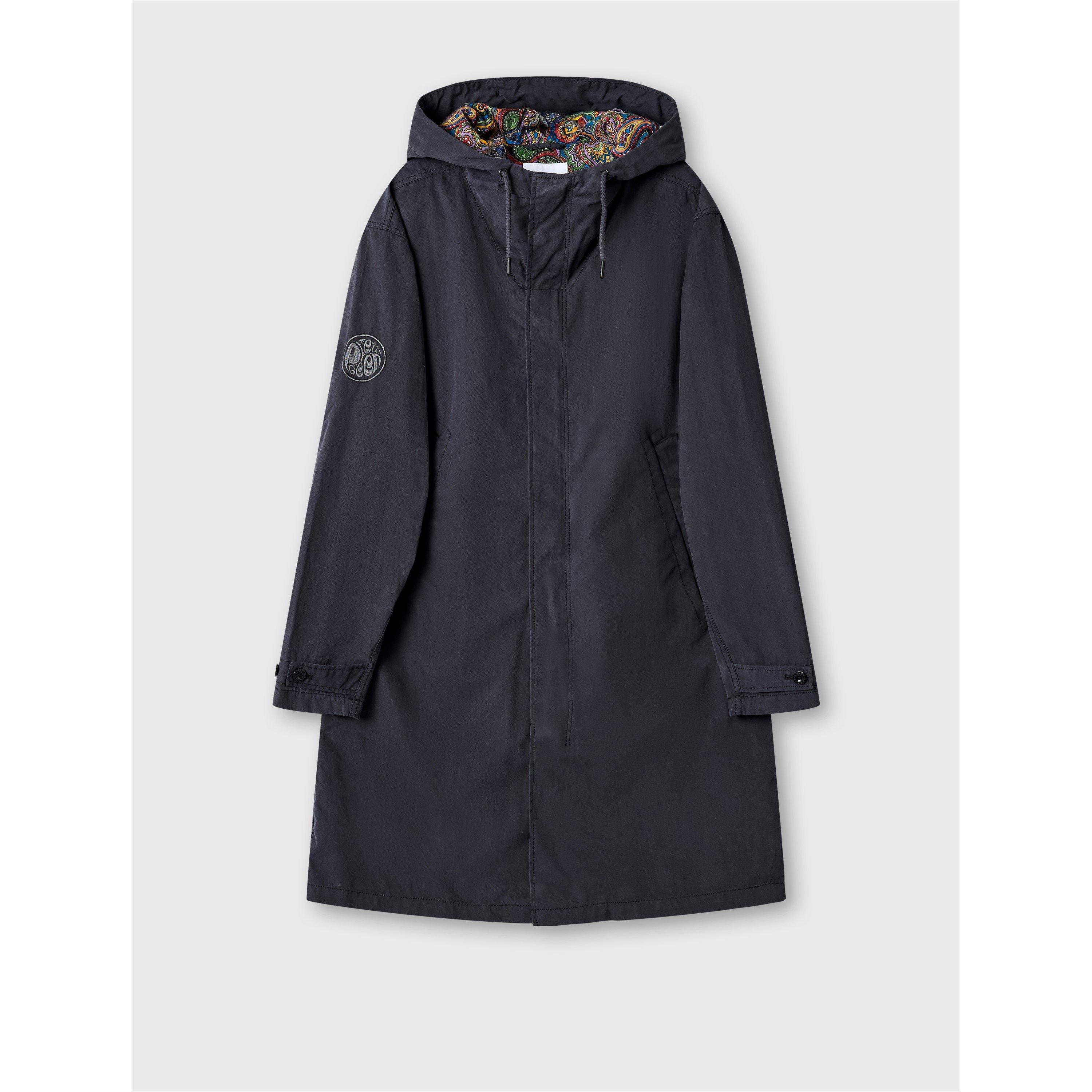 Black - Pretty Green - Men's Feltham Military-Inspired Hooded Parka - 1