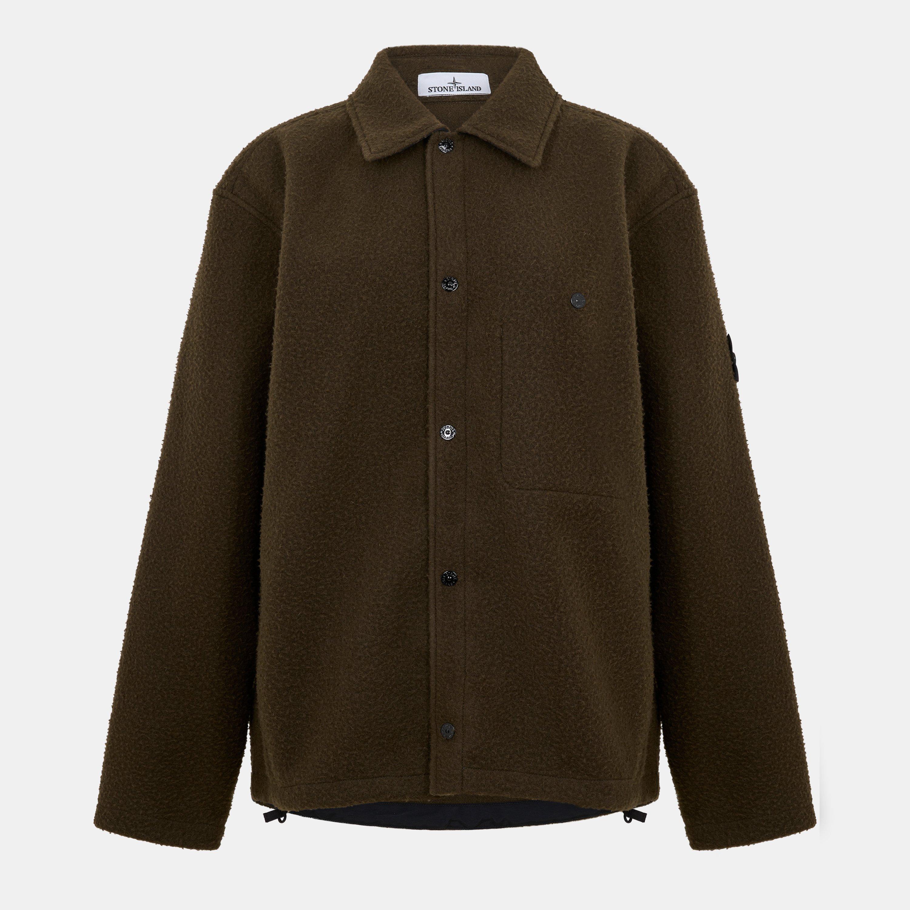 Verde Mil V0054 - Stone Island - Men's Wool Overshirt - 1