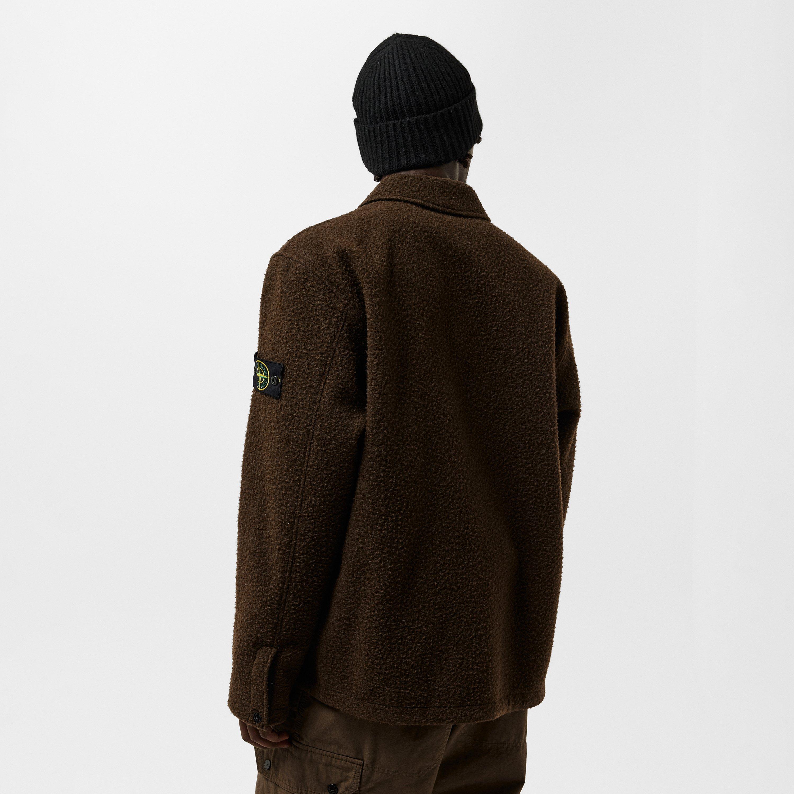 Verde Mil V0054 - Stone Island - Men's  Wool Overshirt - 4