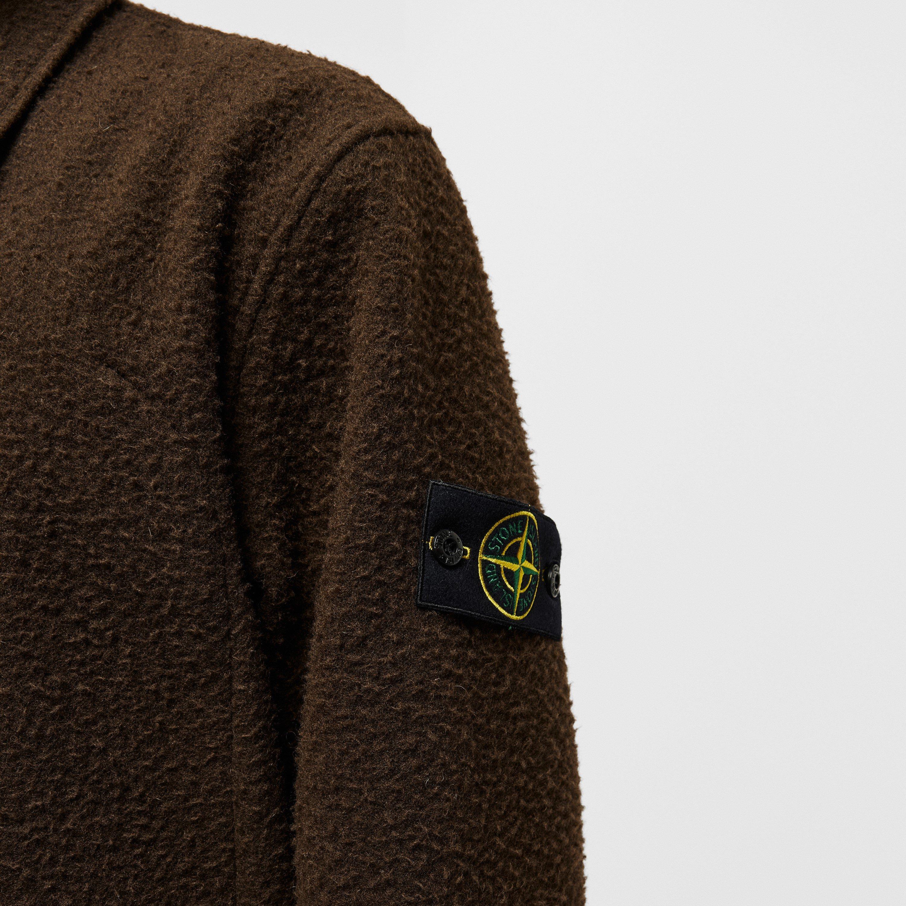 Verde Mil V0054 - Stone Island - Men's  Wool Overshirt - 5