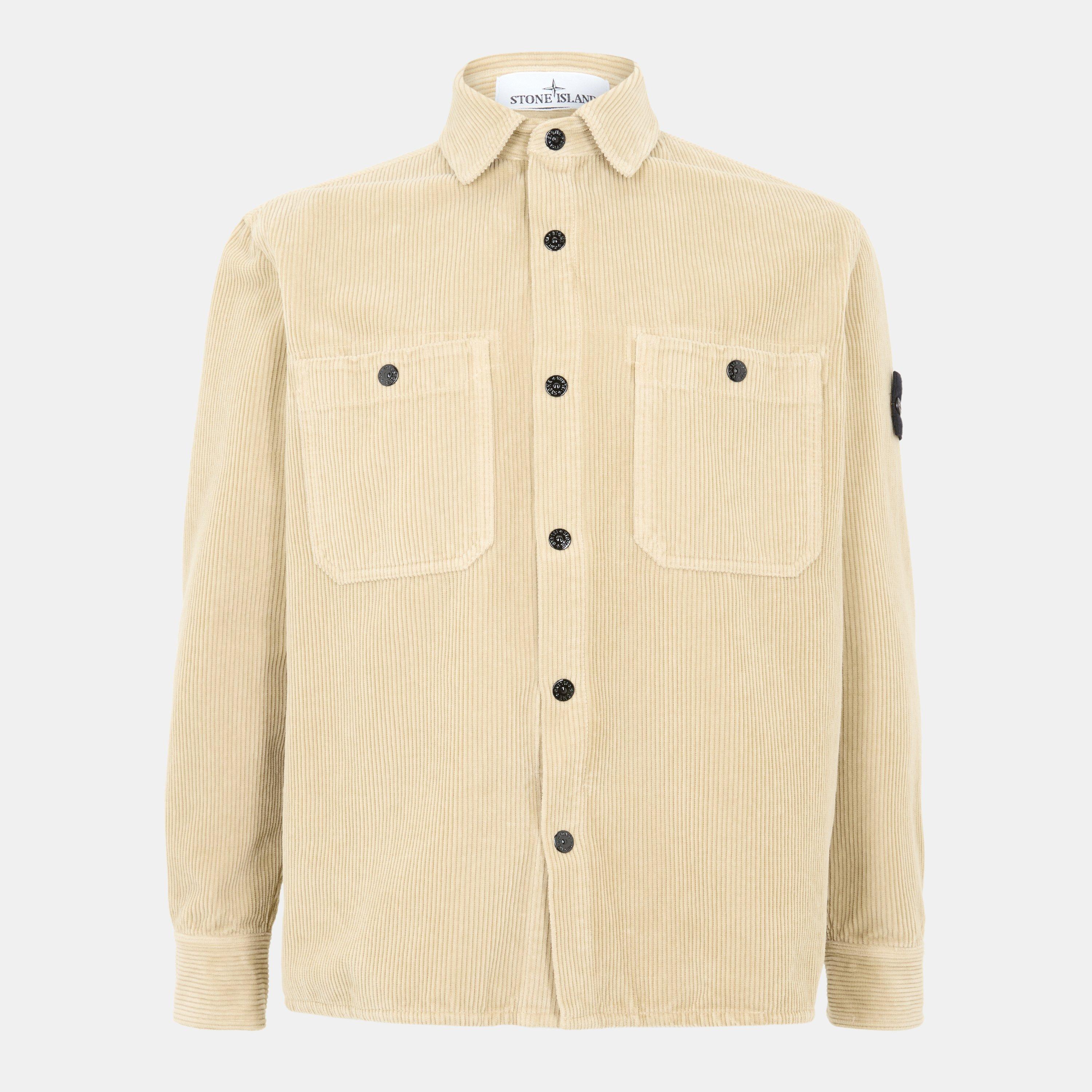 Stone Island Men's Textured Structured Overshirt - Deserto V009A - Size 3XL