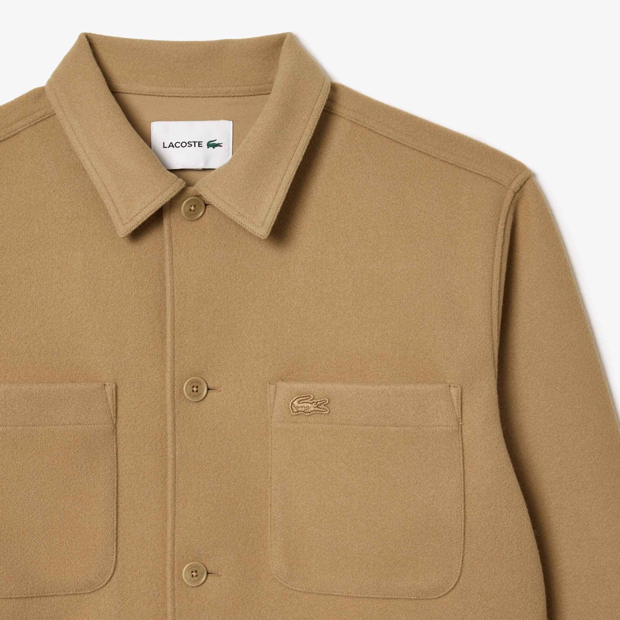 Beige 02S - Lacoste - Men's Wool Overshirt - 2