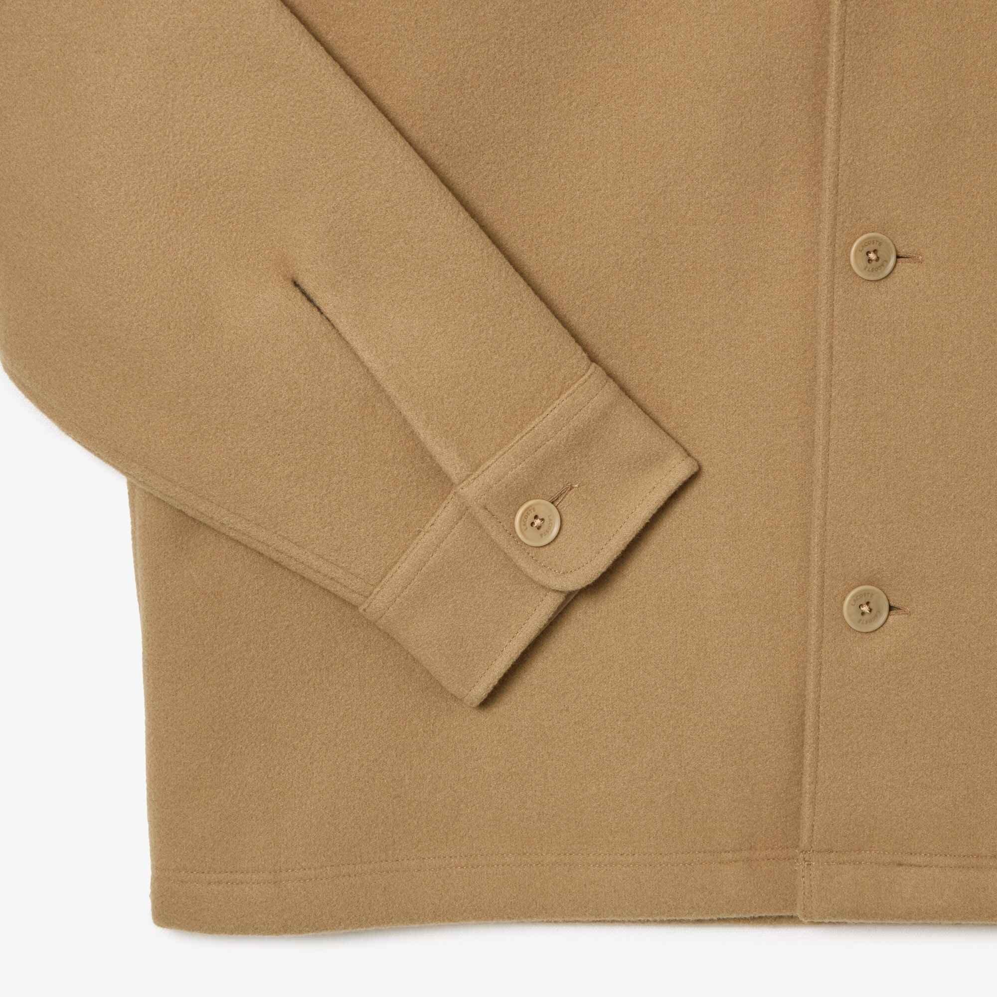 Beige 02S - Lacoste - Men's Wool Overshirt - 4