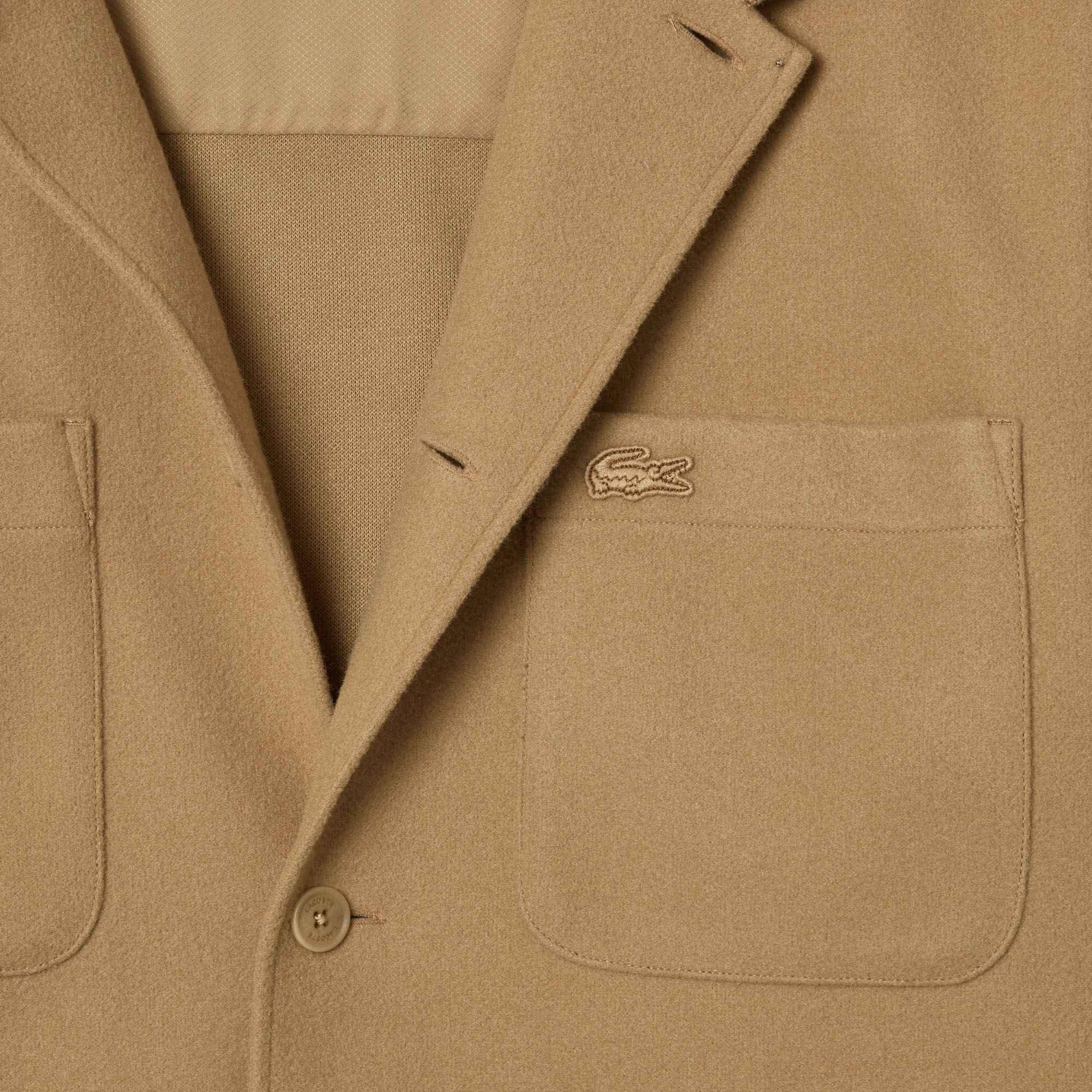 Beige 02S - Lacoste - Men's Wool Overshirt - 5