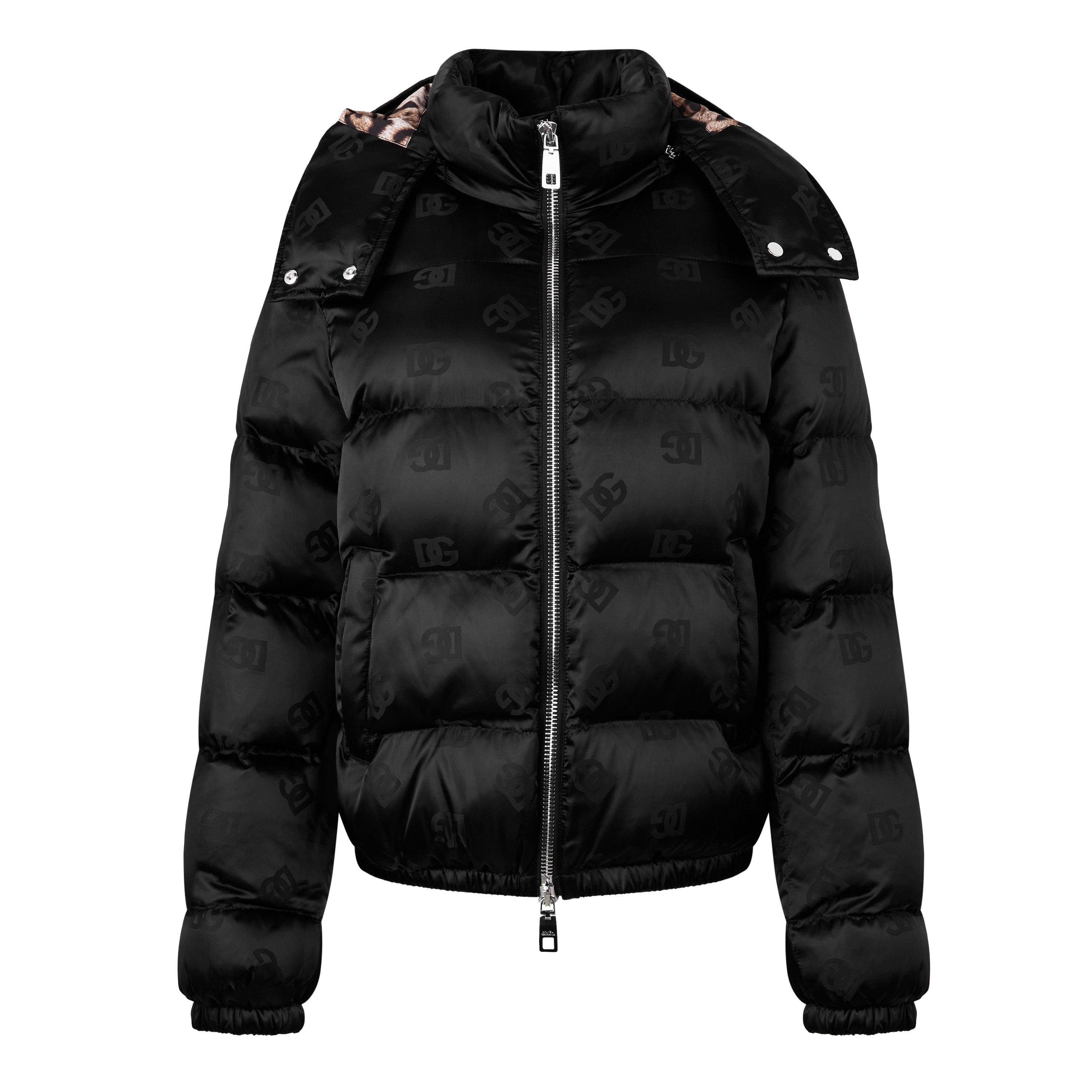 ジャケット・アウター DOLCE&GABBANA puffer jacket black Dolce & Gabbana logo-tag Hooded Puffer Jacket | Black
