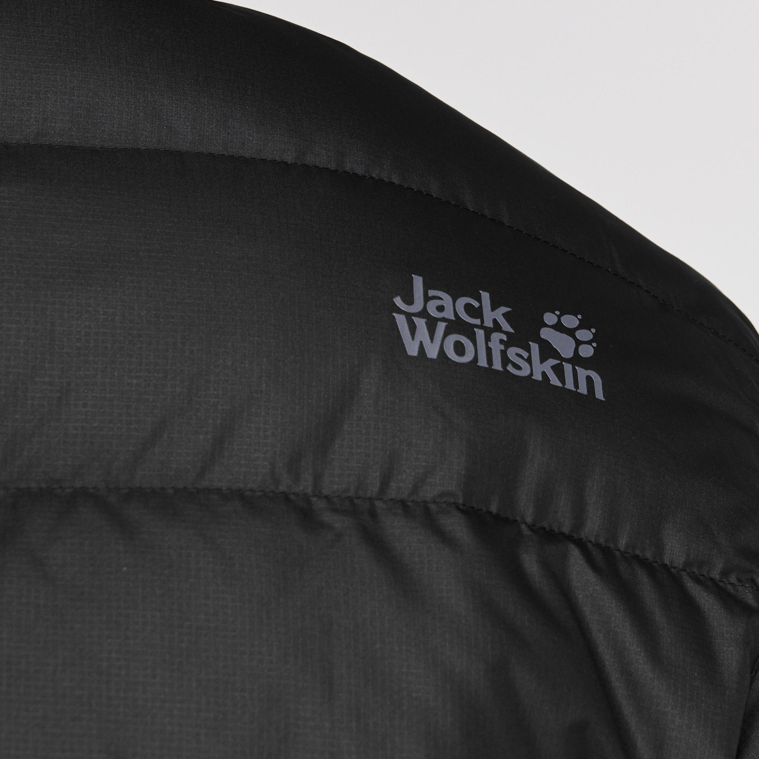 Zwart 6000 - Jack Wolfskin - Men's Helium Water Resistant Windproof Duck Down Long Sleeve Short Puffer Jacket - 5