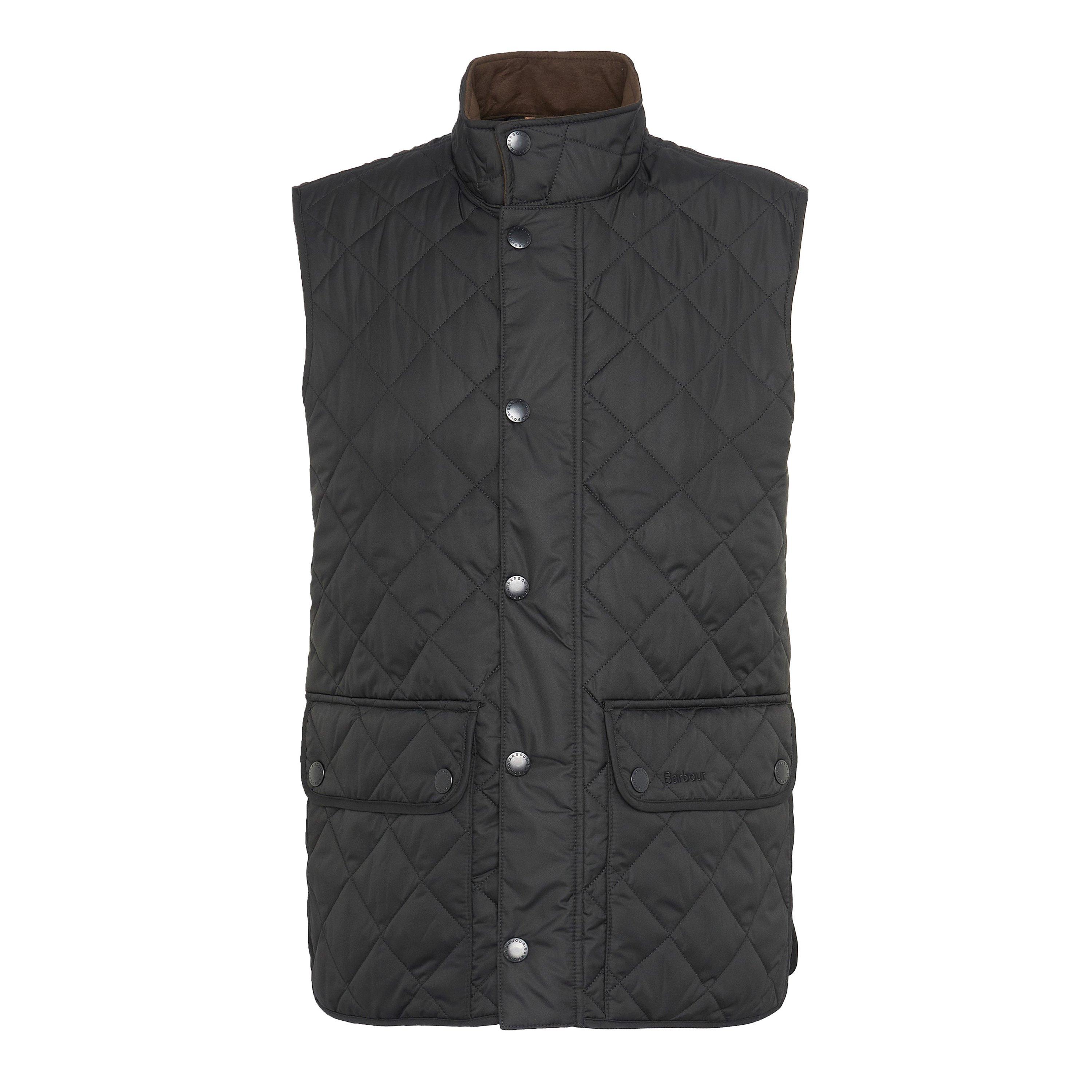 Black BK11 - Barbour - Men's Lowerdale Diamond-Quilted Gilet - 1