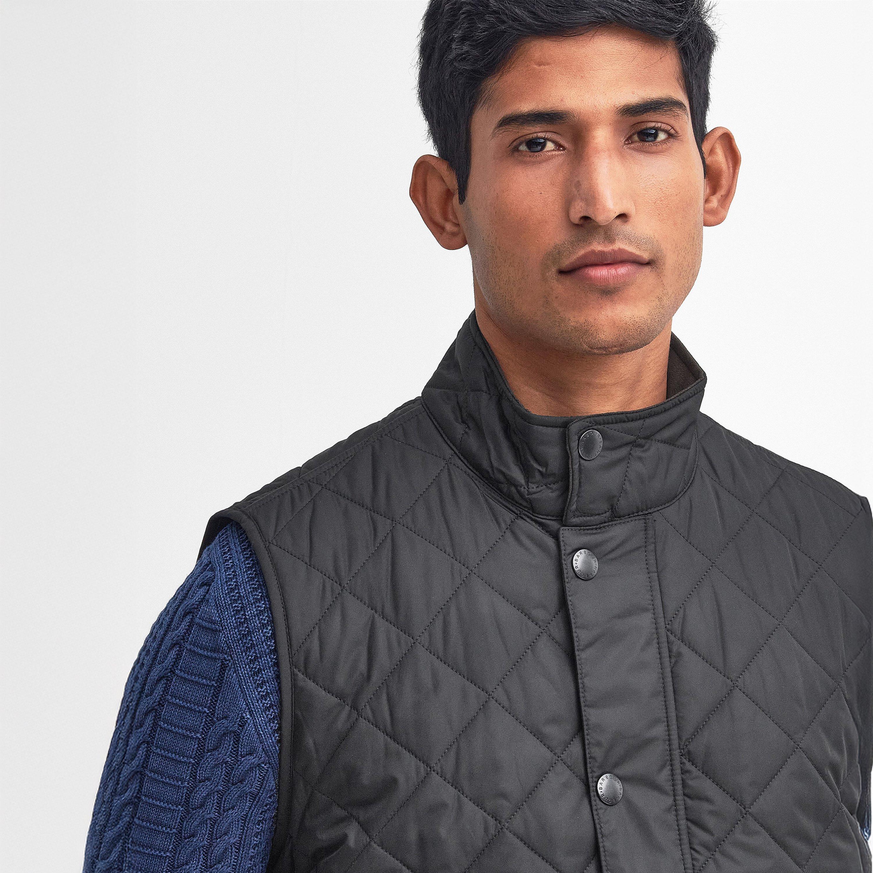 Black BK11 - Barbour - Men's Lowerdale Diamond-Quilted Gilet - 2