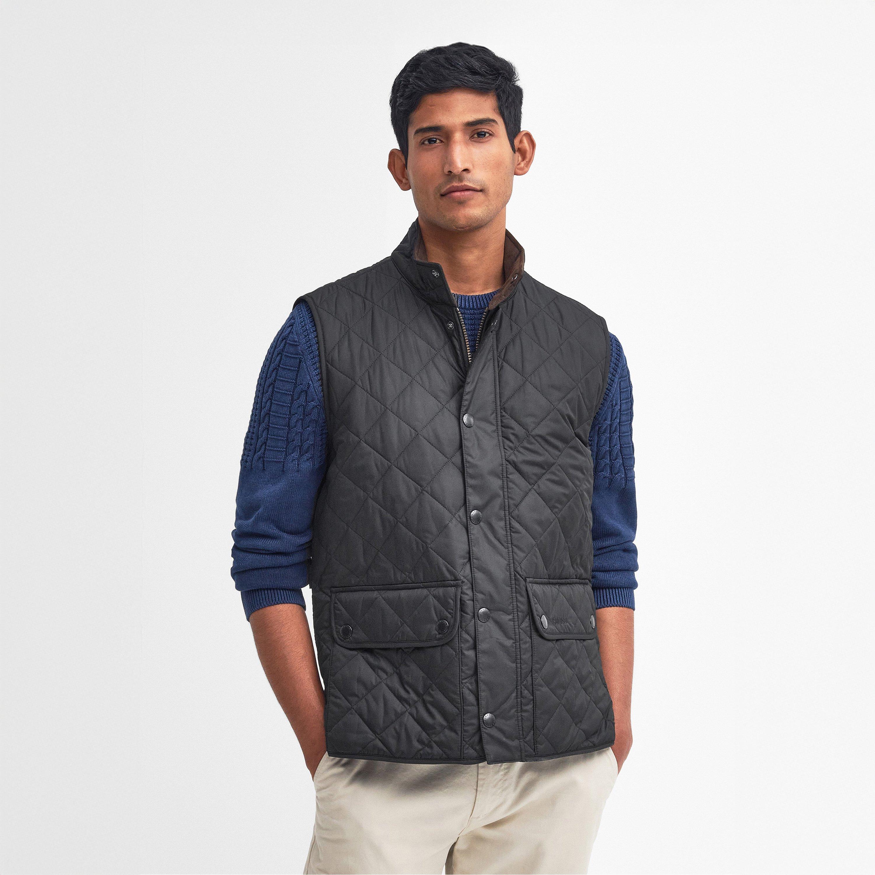 Black BK11 - Barbour - Men's Lowerdale Diamond-Quilted Gilet - 3