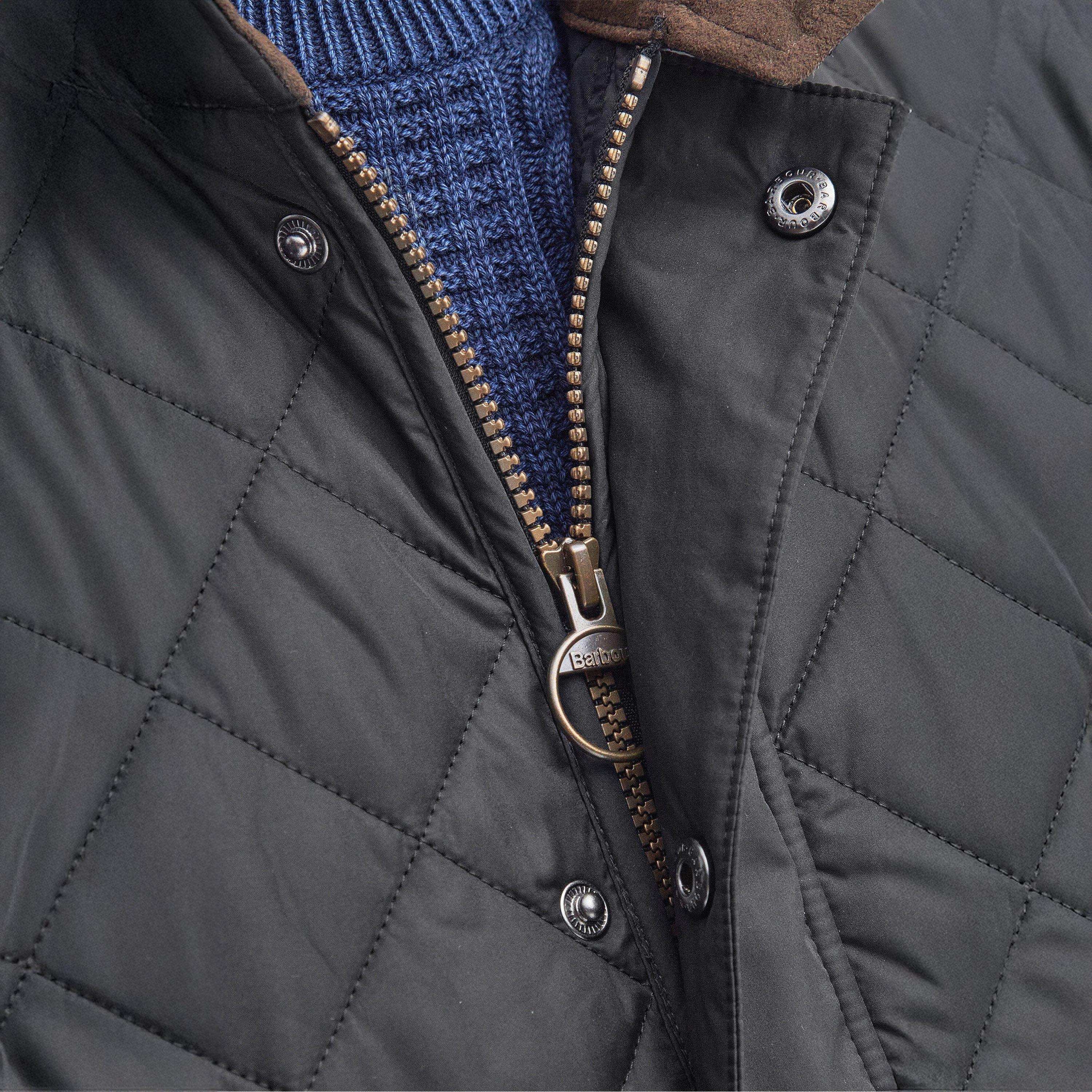 Black BK11 - Barbour - Men's Lowerdale Diamond-Quilted Gilet - 6