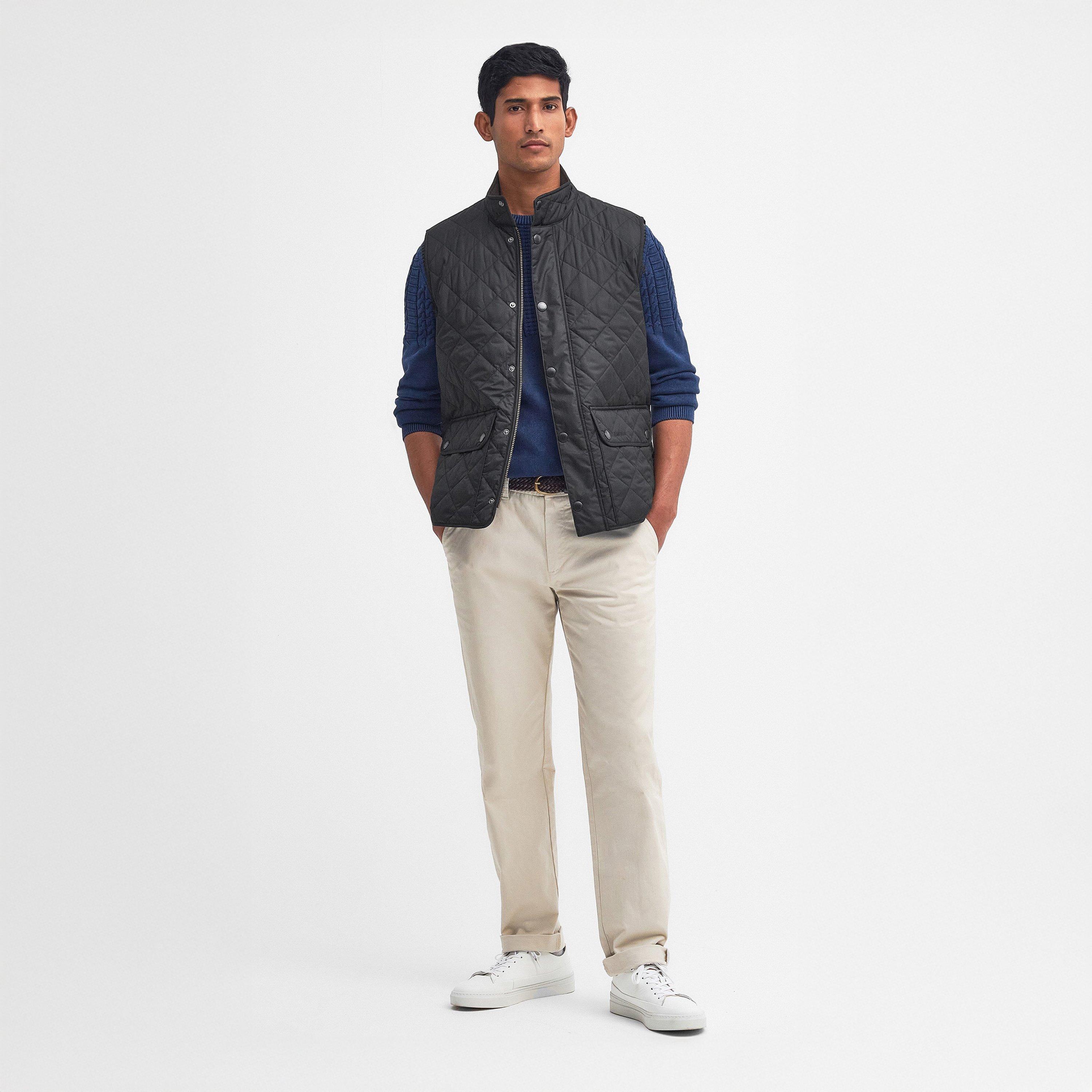 Black BK11 - Barbour - Men's Lowerdale Diamond-Quilted Gilet - 7