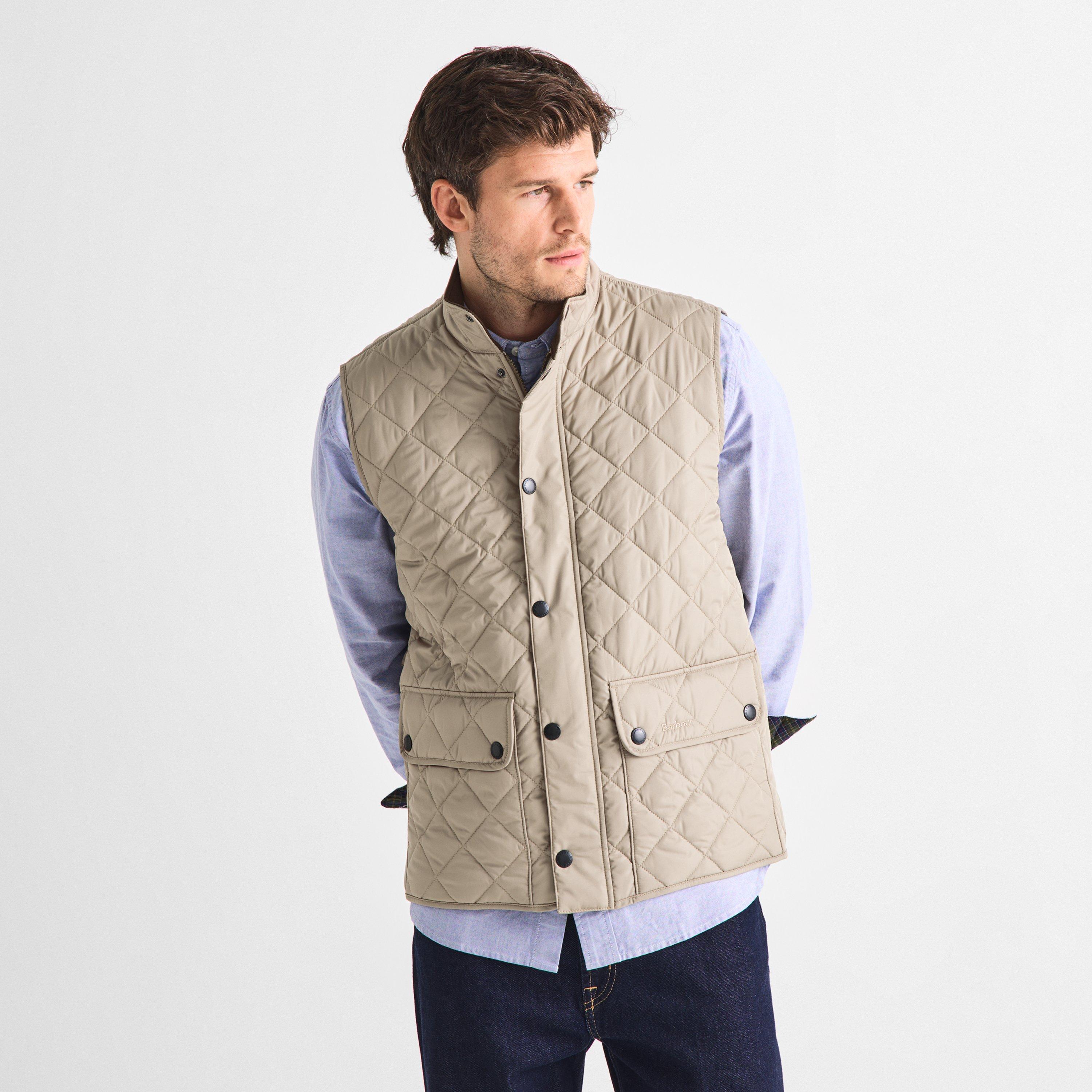 Wshd Stone ST34 - Barbour - Men's Lowerdale Diamond-Quilted Gilet - 3