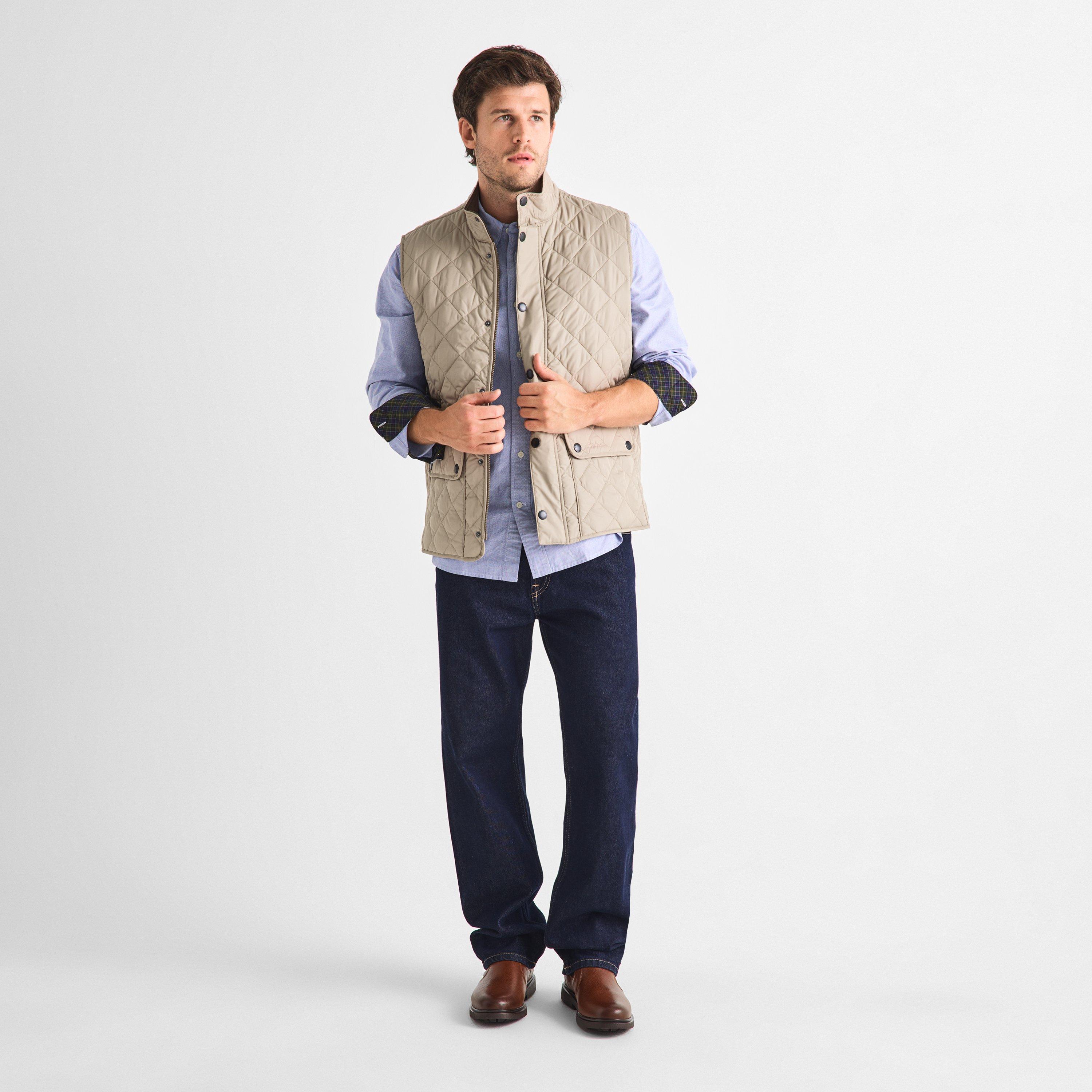 Wshd Stone ST34 - Barbour - Men's Lowerdale Diamond-Quilted Gilet - 5