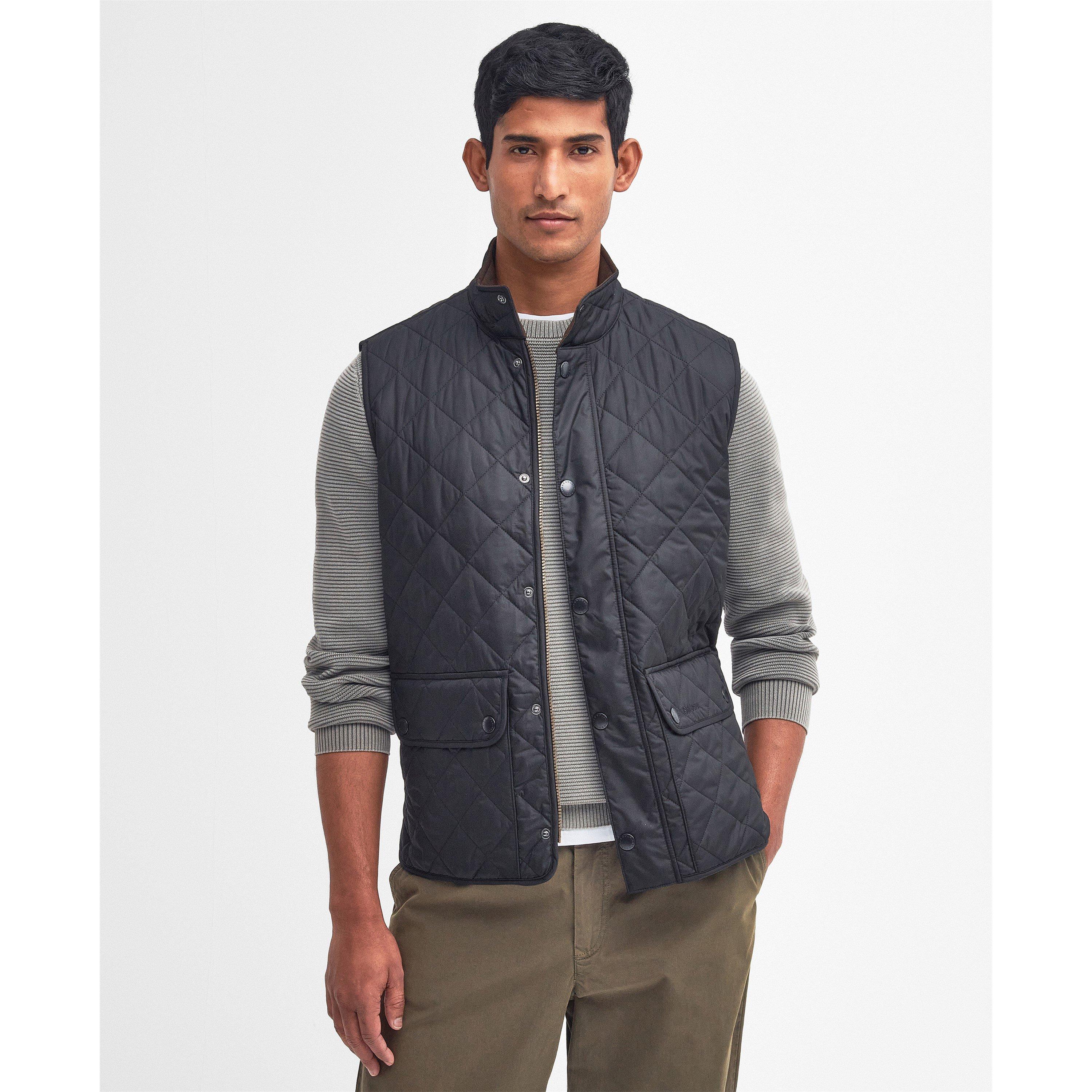 Navy NY71 - Barbour - Men's Lowerdale Diamond-Quilted Gilet - 2