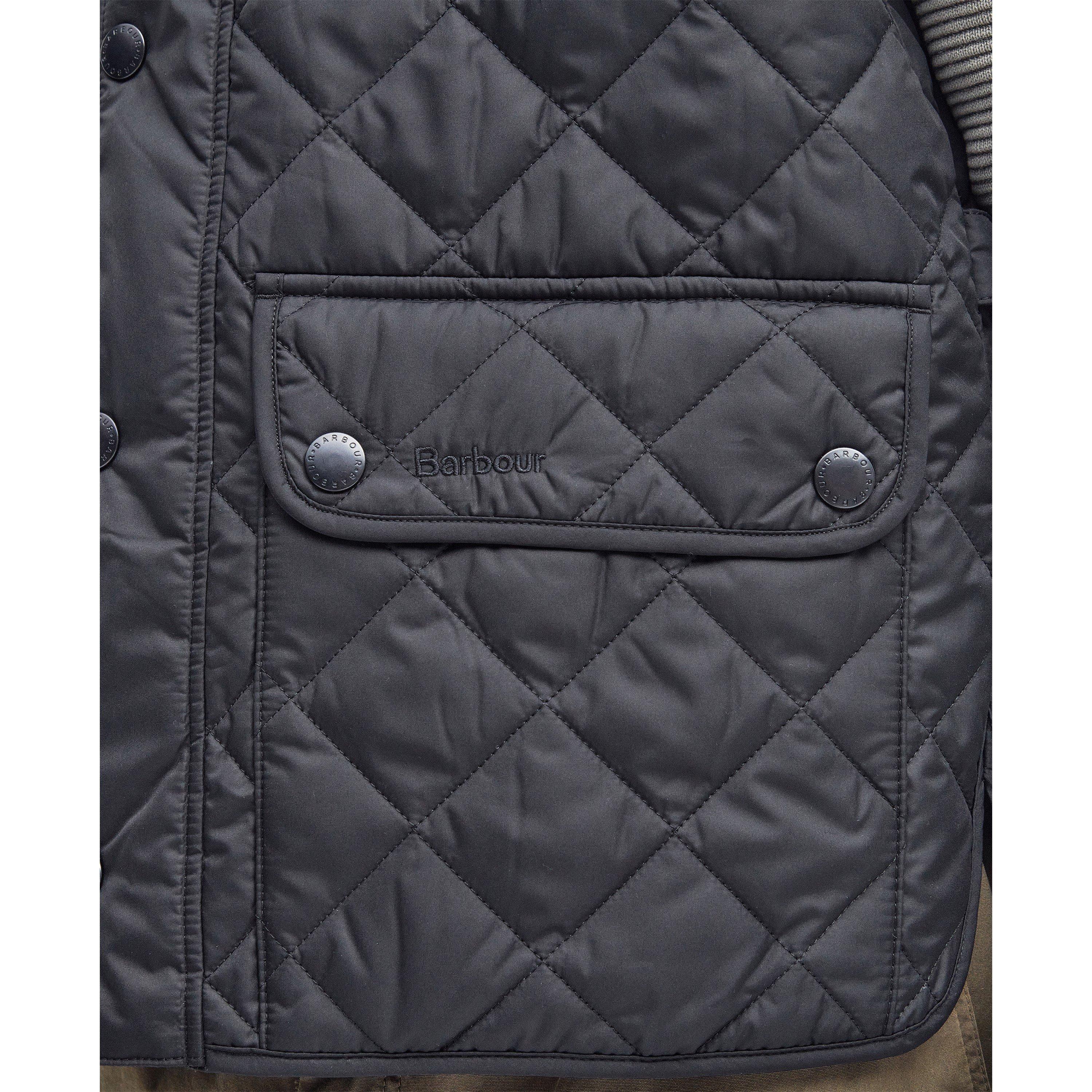 Navy NY71 - Barbour - Men's Lowerdale Diamond-Quilted Gilet - 5