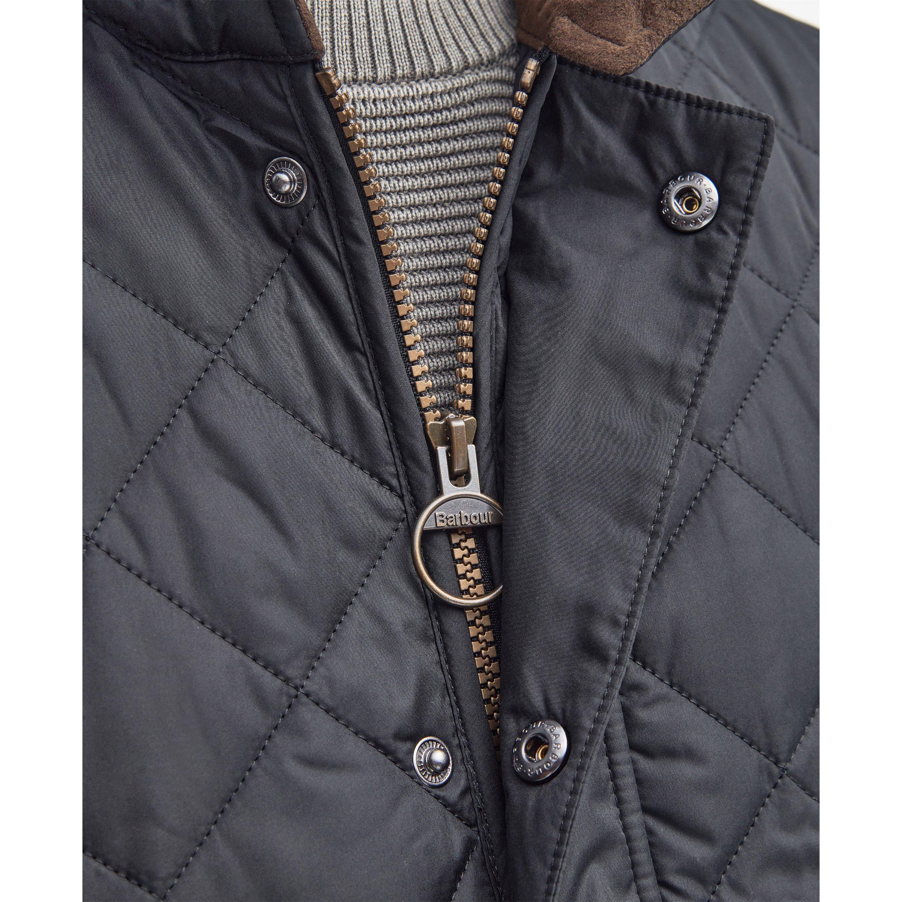 Navy NY71 - Barbour - Men's Lowerdale Diamond-Quilted Gilet - 6