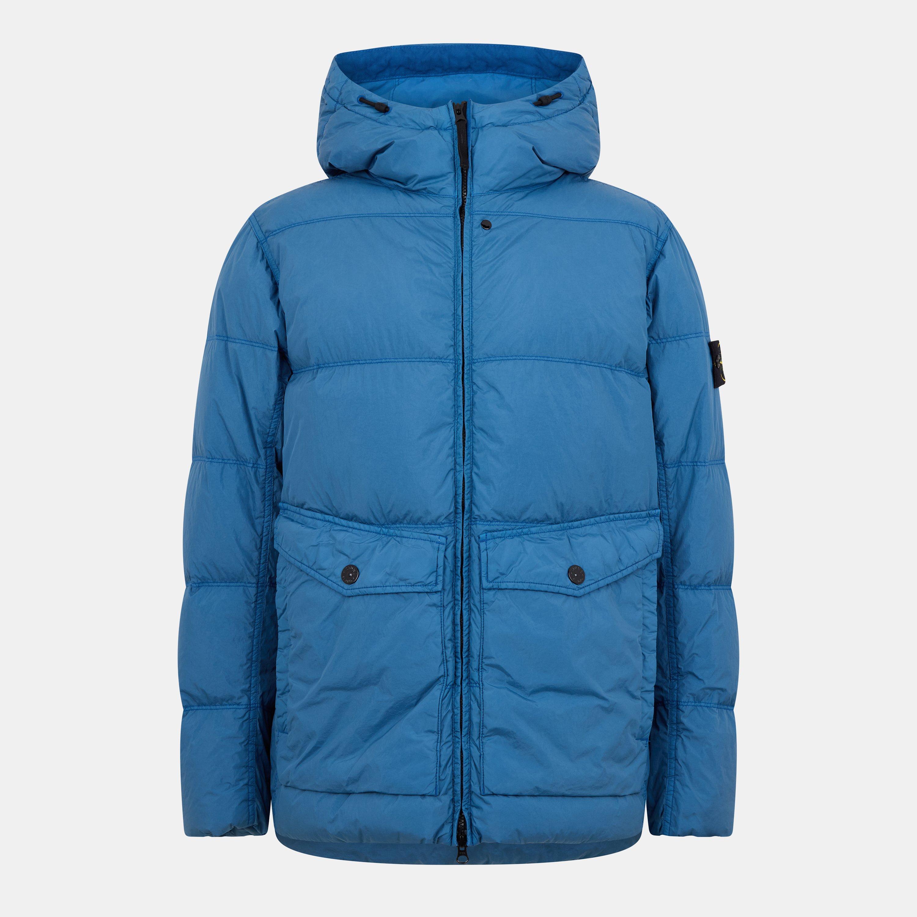 Stone Island Crinkle Reps Hooded Down Jacket Parka Jackets