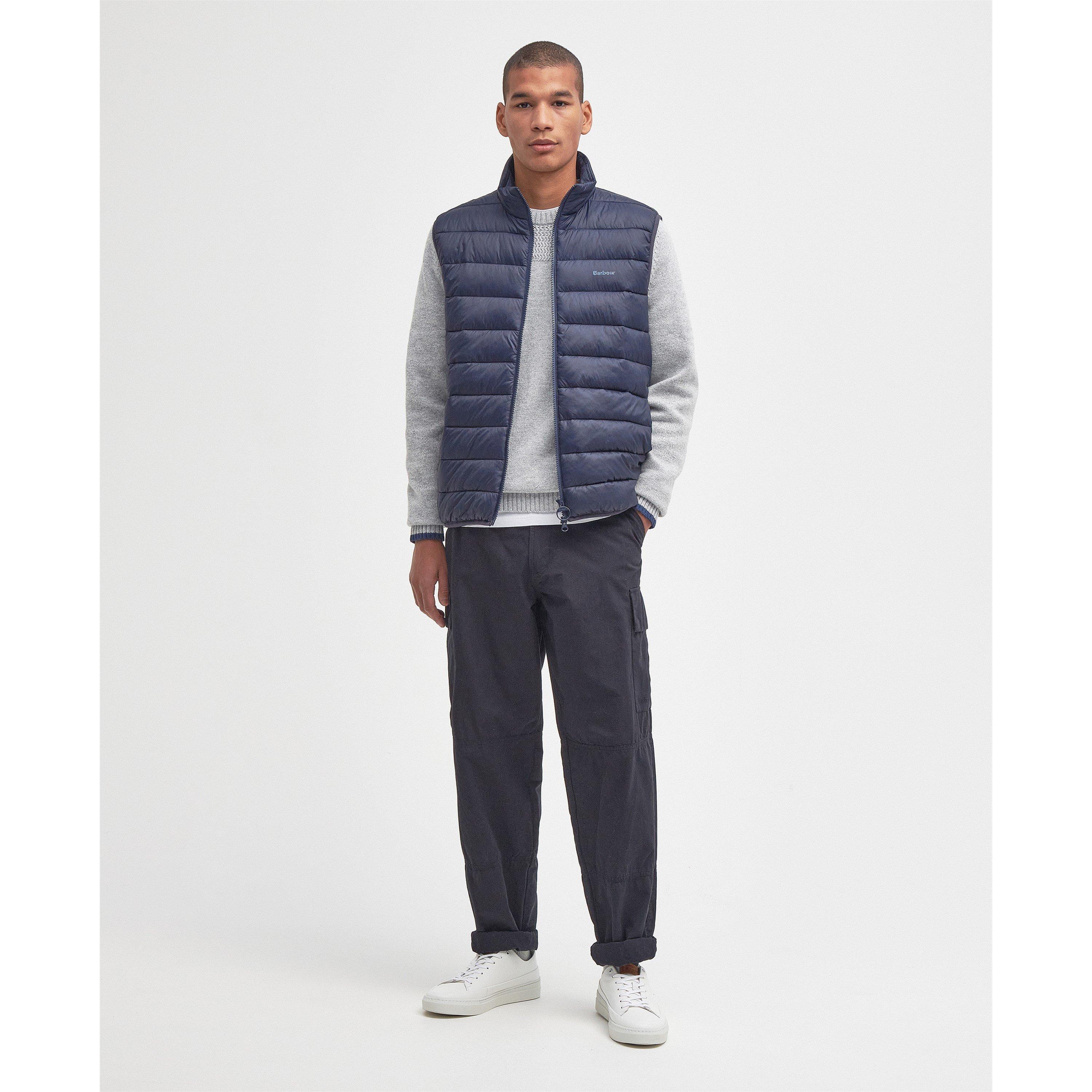 Navy NY71 - Barbour - Men's Bretby Full Zip Gilet - 7