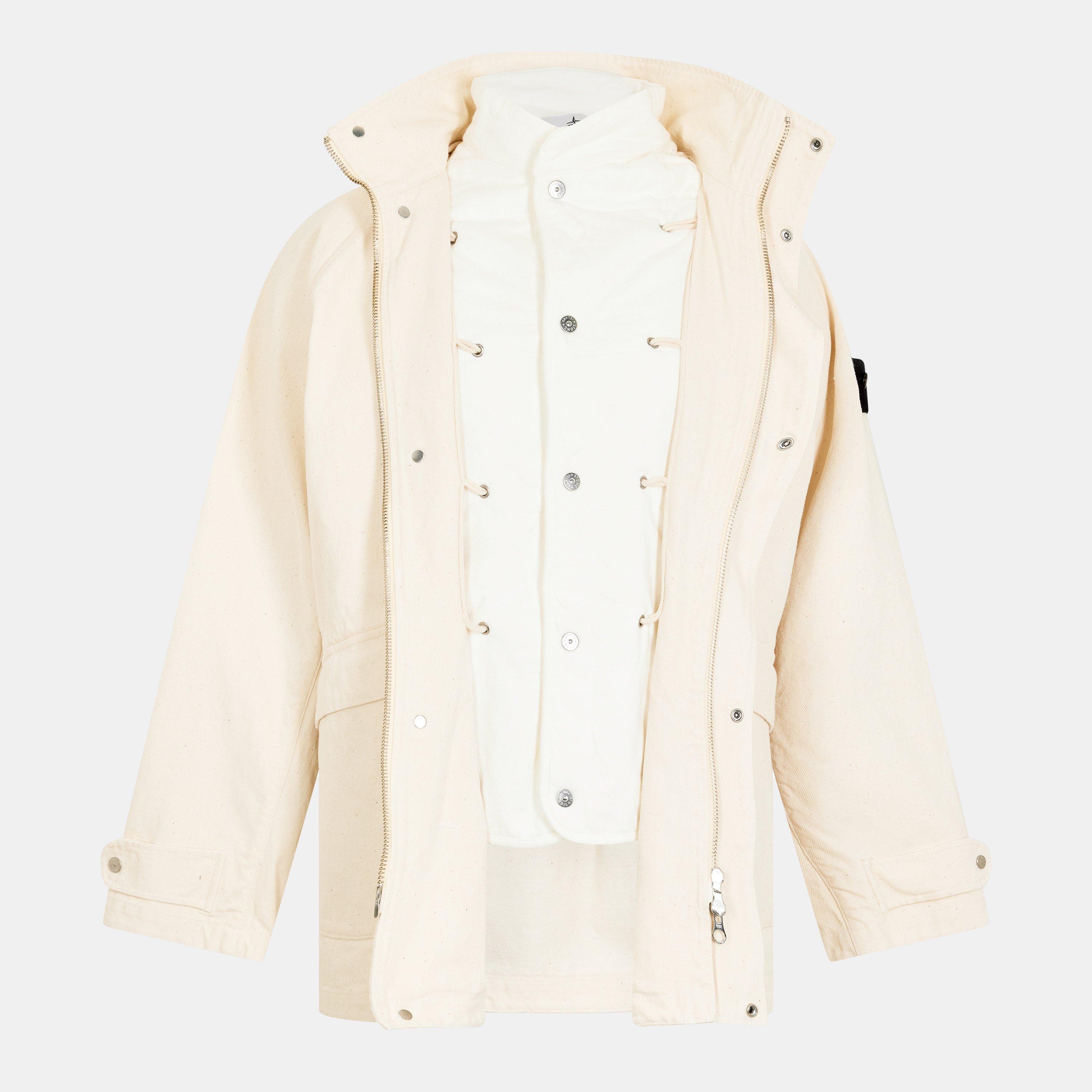 Avorio V0093 - Stone Island - Men's Weather-Resistant Technical Parka - 7