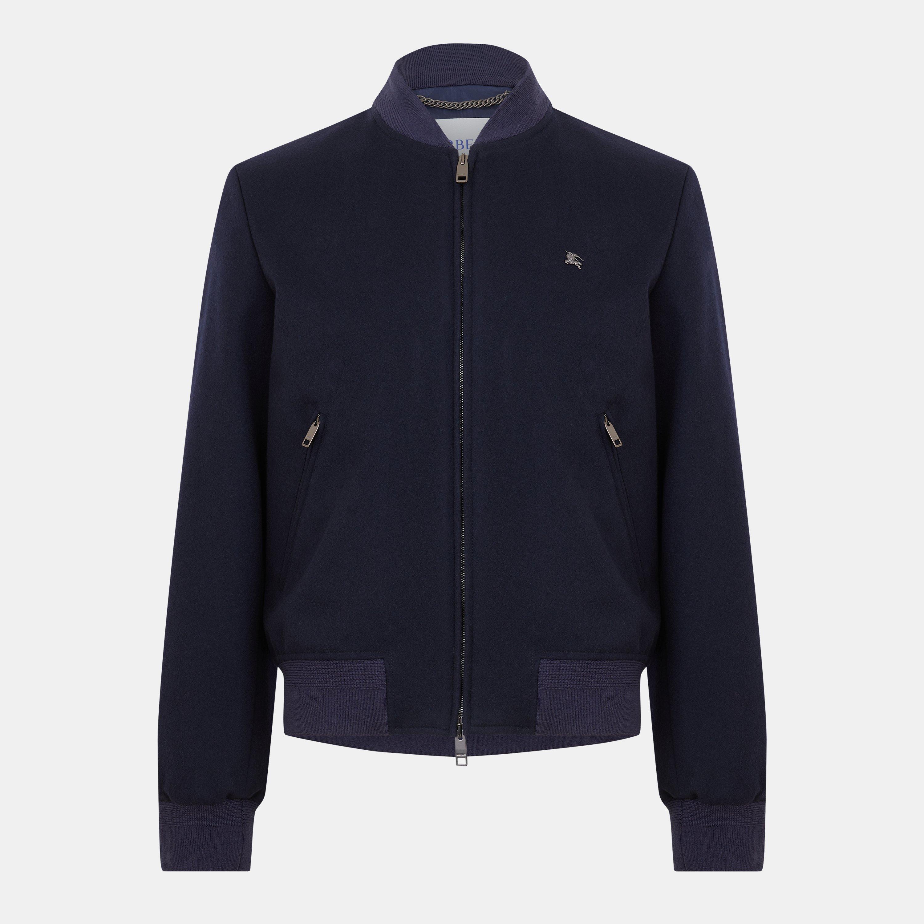 Burberry Men's Structured Bomber Jacket - Navy - XL