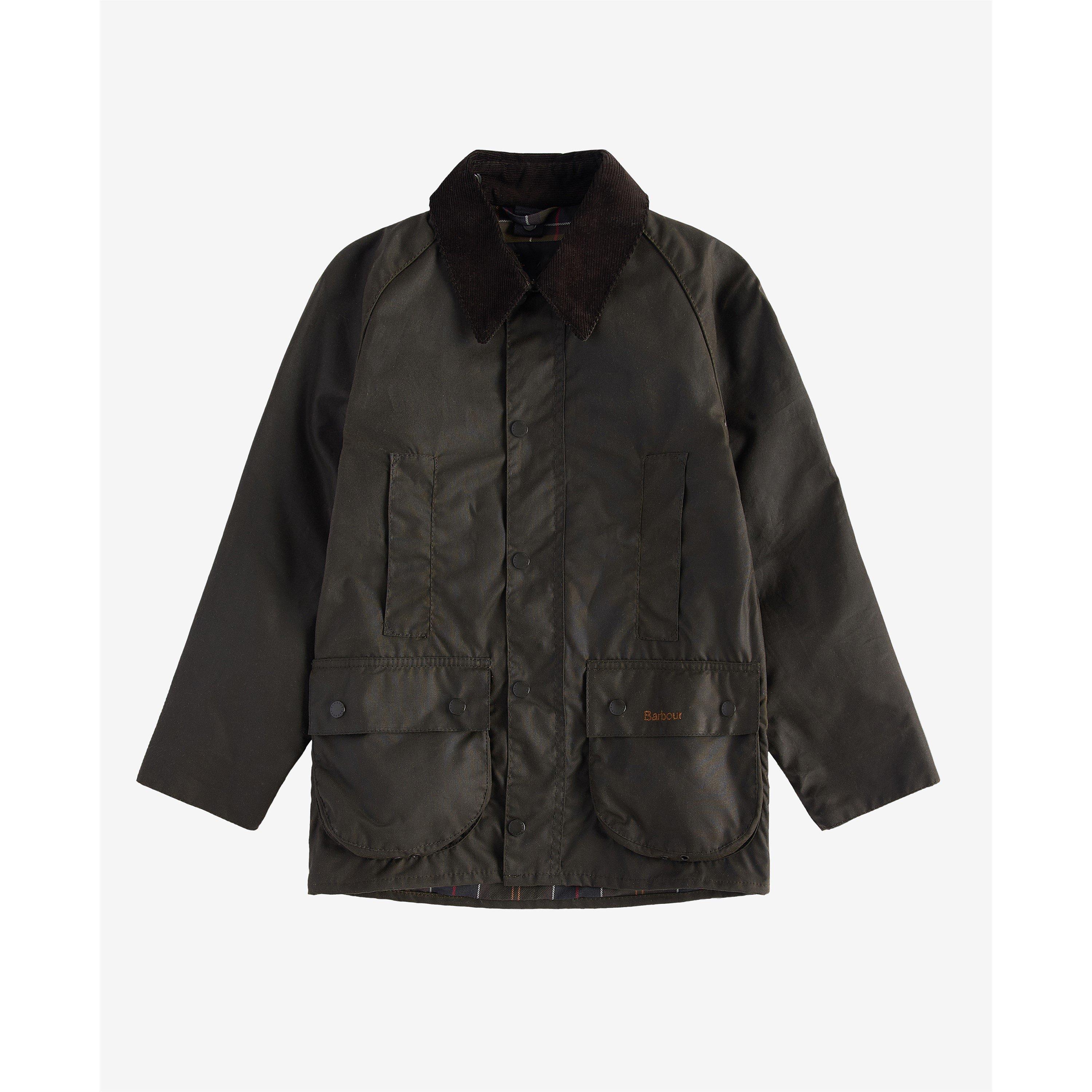 Olive OL75 - Barbour - Kids' Beaufort Water Resistant Cotton Long Sleeve Wax Jacket - 1