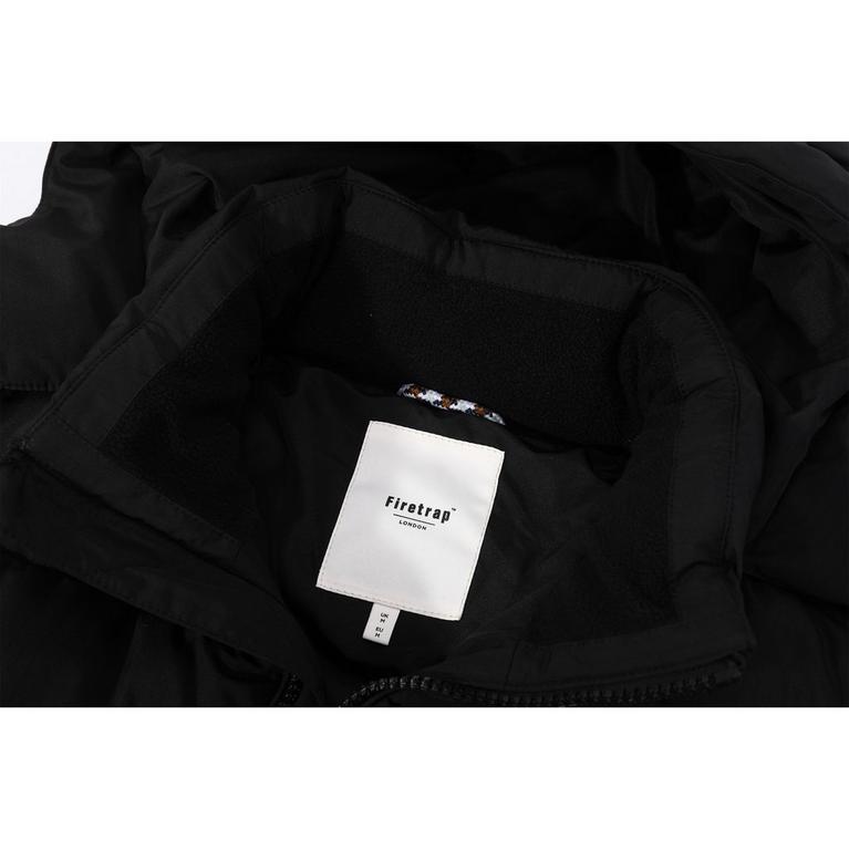 Noir - Firetrap - Men's Insulated Puffer Jacket - 5