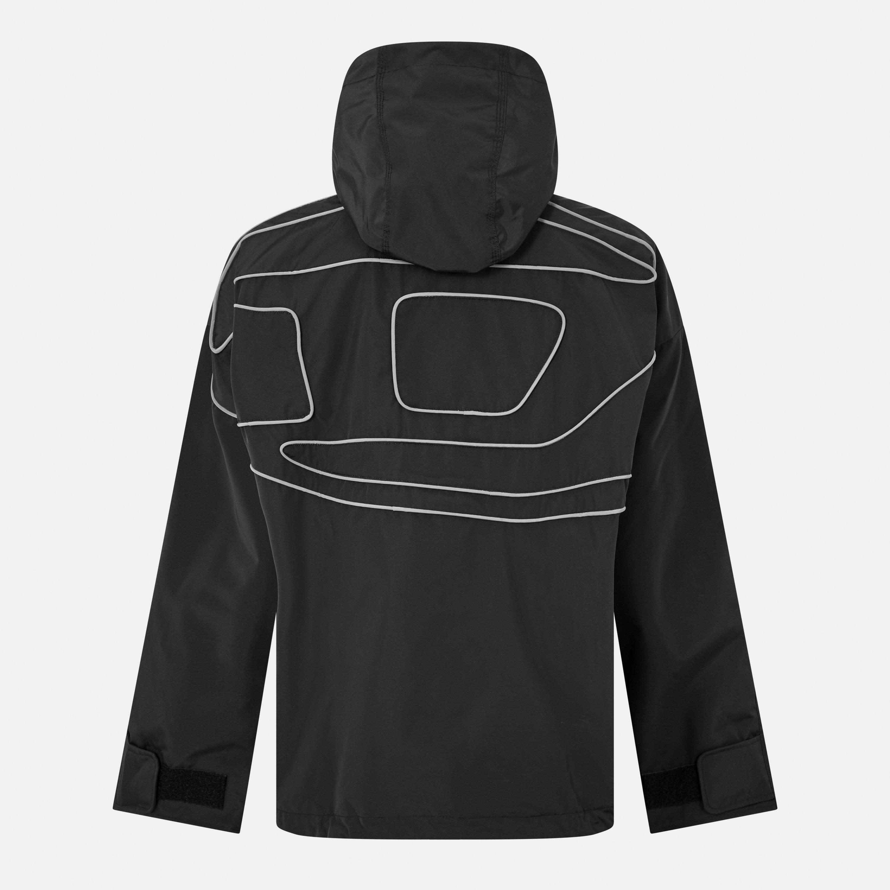 Black Black - Diesel - Men's Toggle Closure Hooded Duffle Coat - 2