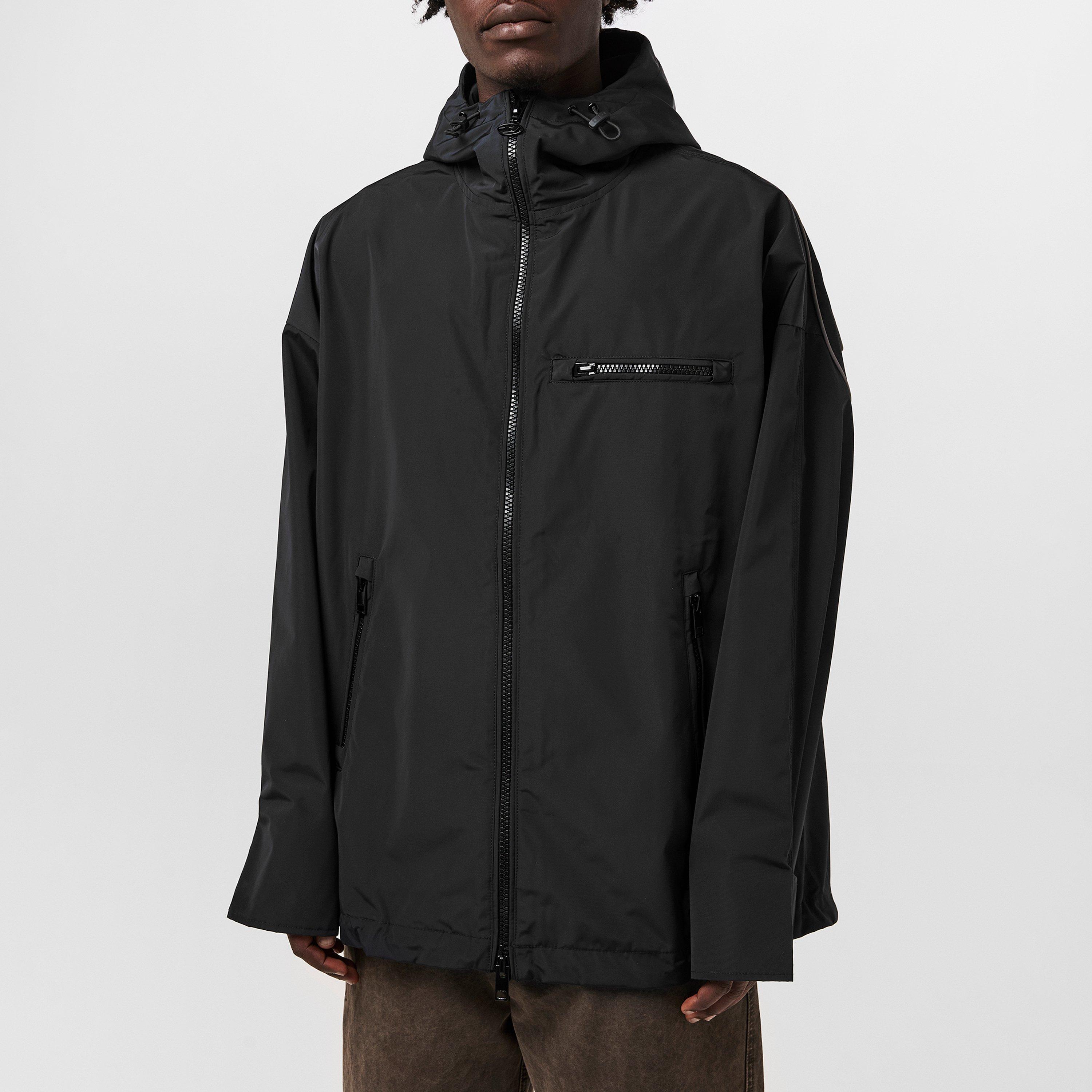 Black Black - Diesel - Men's Toggle Closure Hooded Duffle Coat - 3