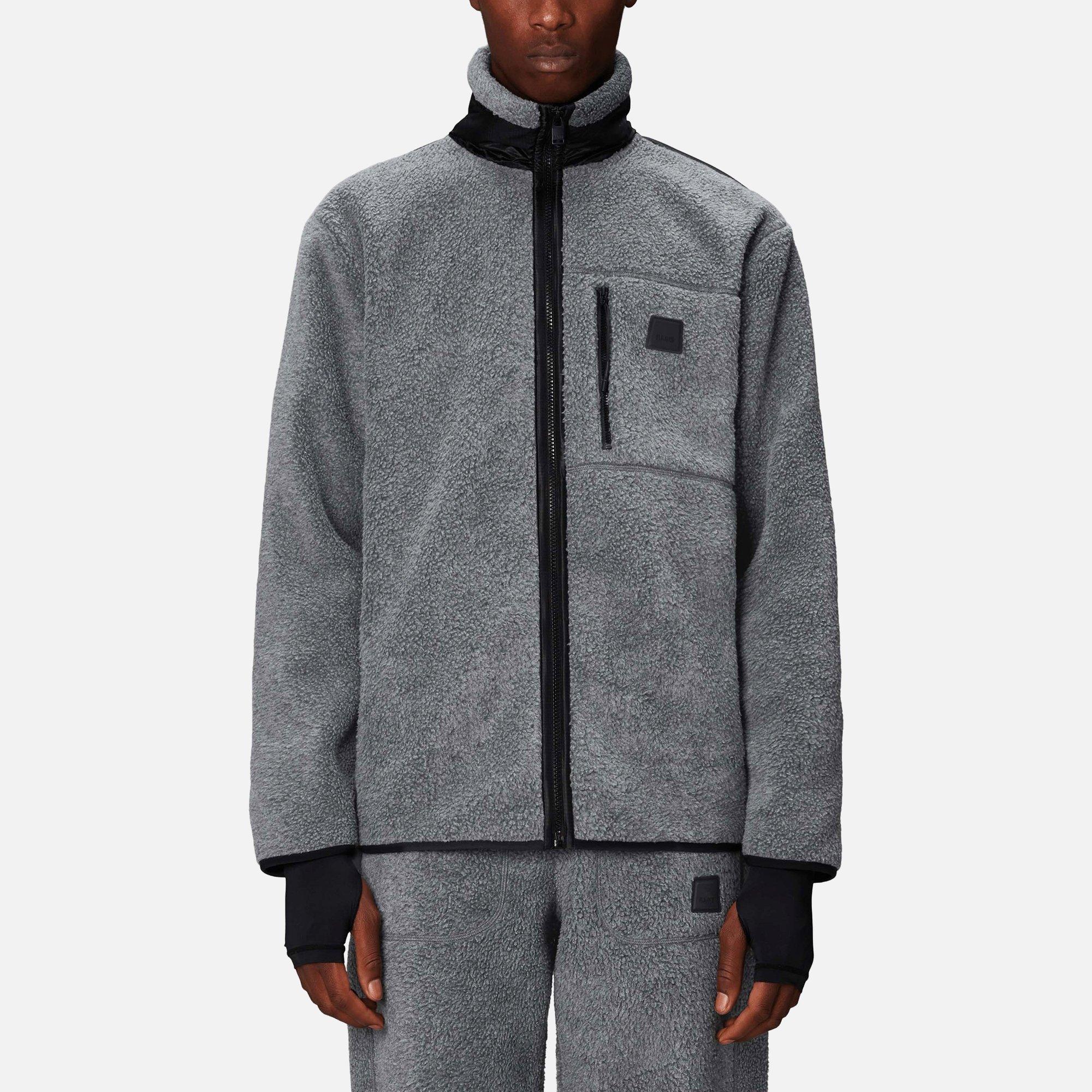 Dark Grey Mel - Rains - Men's Yermo Fleece Teddy Coat - 2