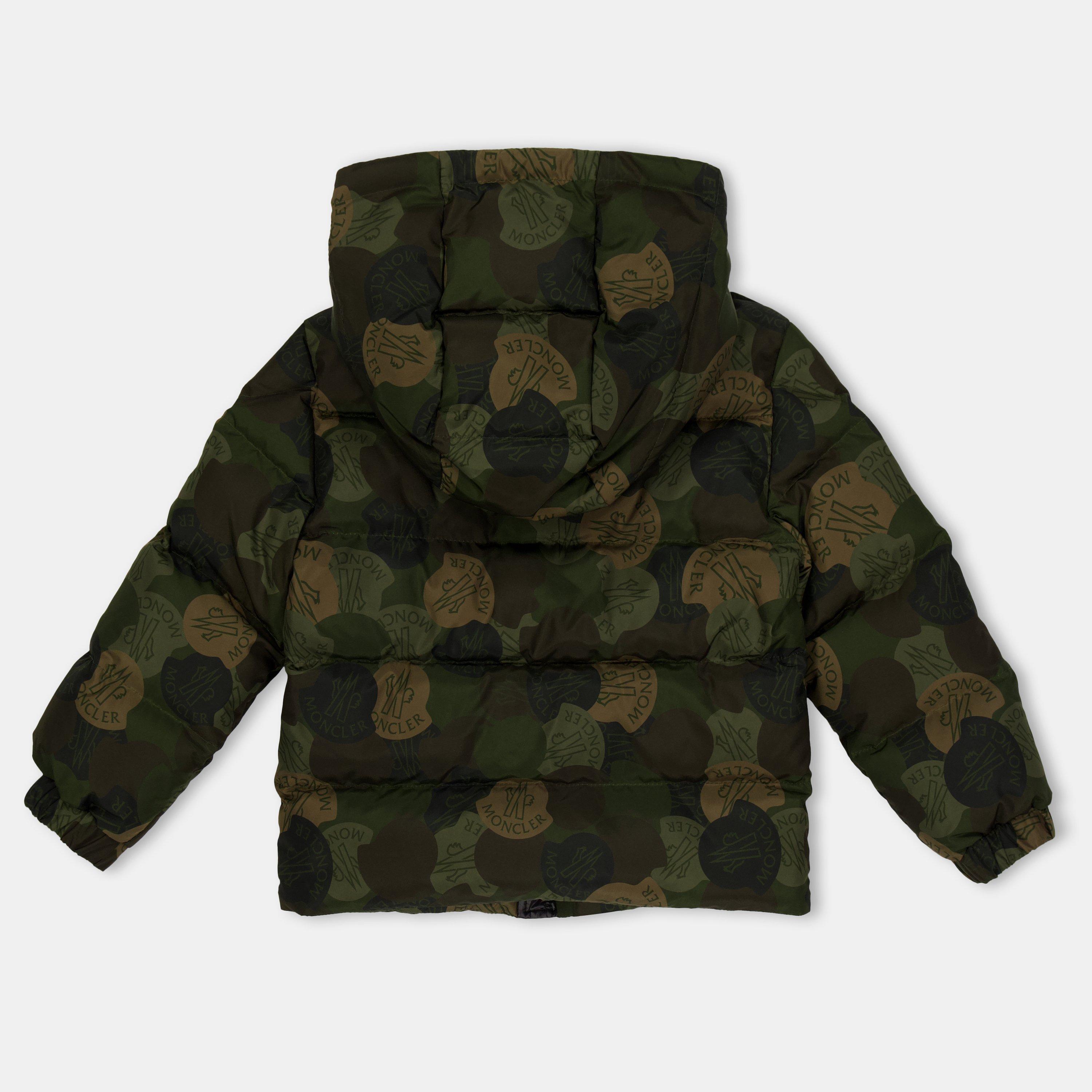 CARION MONCLER 美品 フード付きナイロンジャケット120cm 迷彩柄 【美品】キッズMONCLER 4 ナイロン カモフラ モンクレール XXL 〜 XL ジャケット・ブルゾン