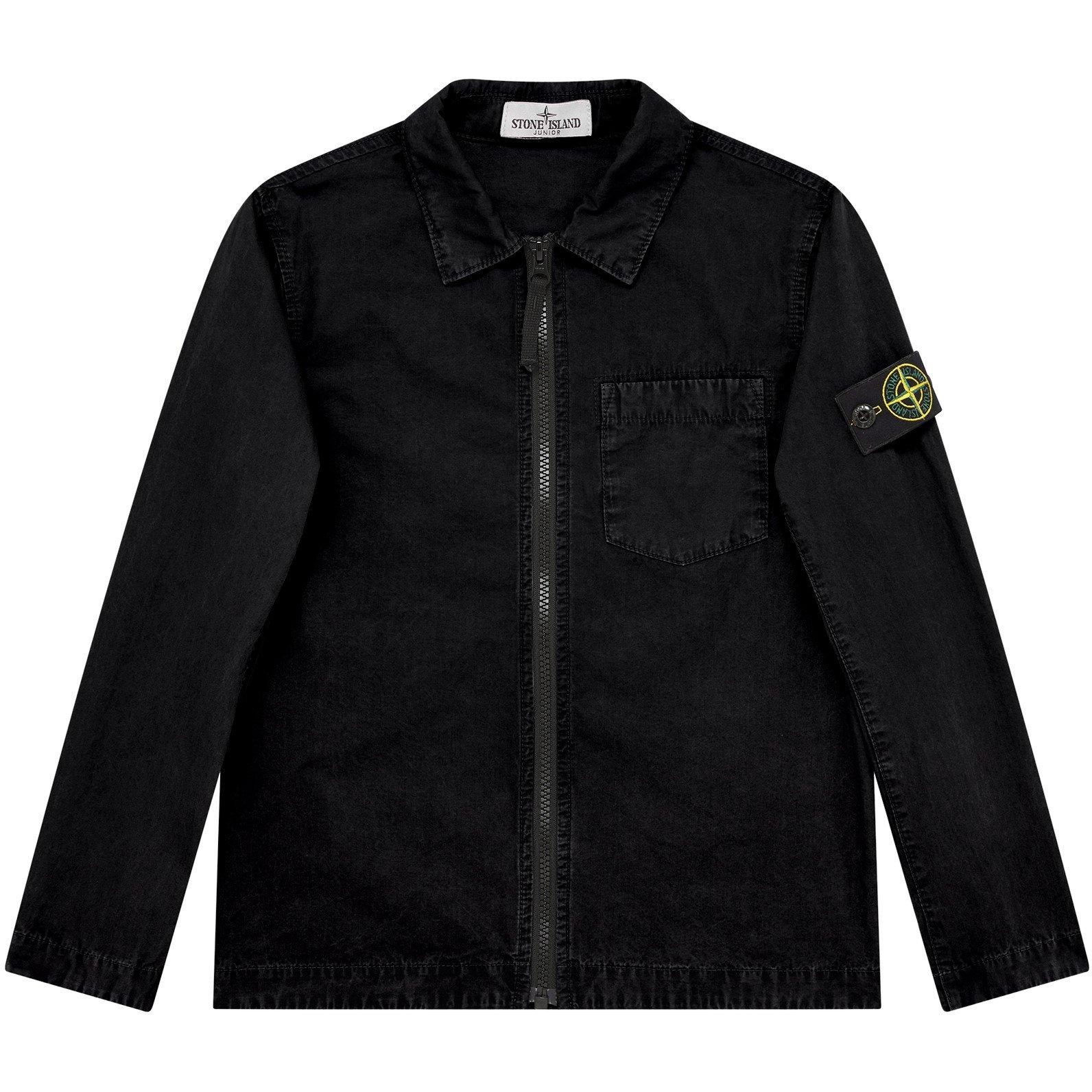 STONE  JUNIOR ブラックジャケット STONE ISLAND JUNIOR ストーンアイランド ジュニア Nylon Jacket
