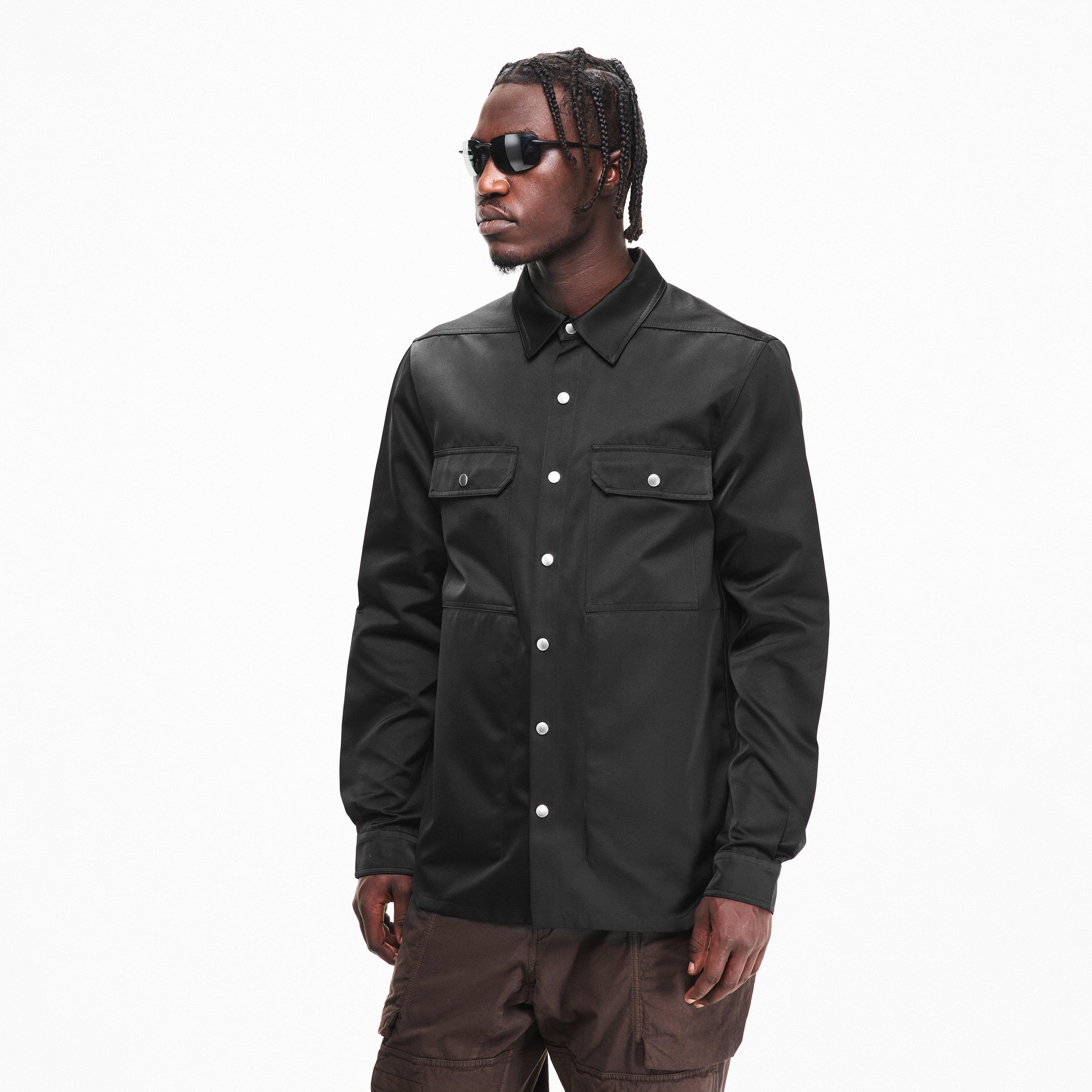 Black - Rick Owens - Men's Outershirt Overshirt - 3