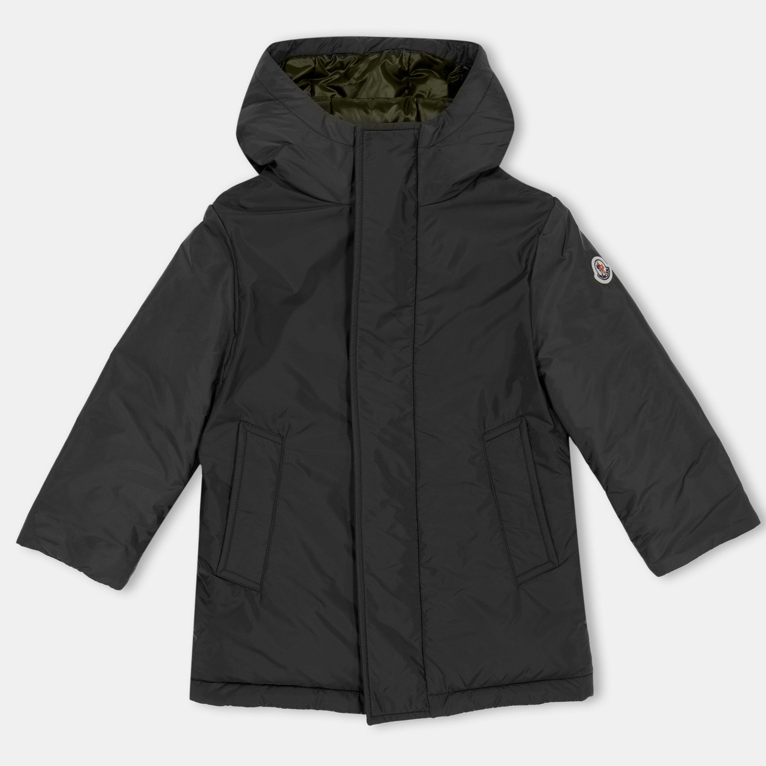 Moncler Kids' Insulated Water Resistant Long Puffer Jacket - Black 999 - Size 10Y