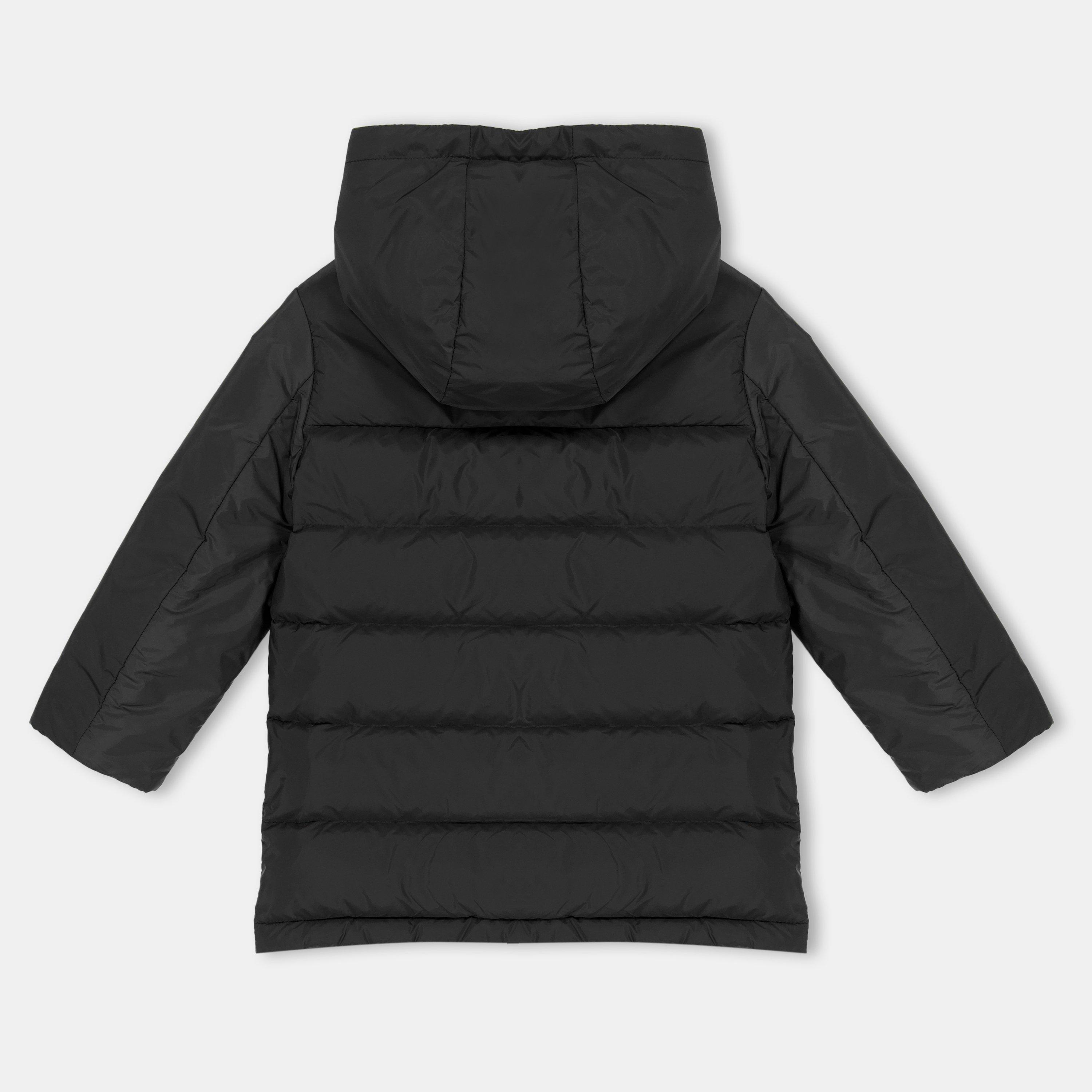 Black 999 - Moncler - Kids' Insulated Water-Resistant Long Puffer Jacket - 2