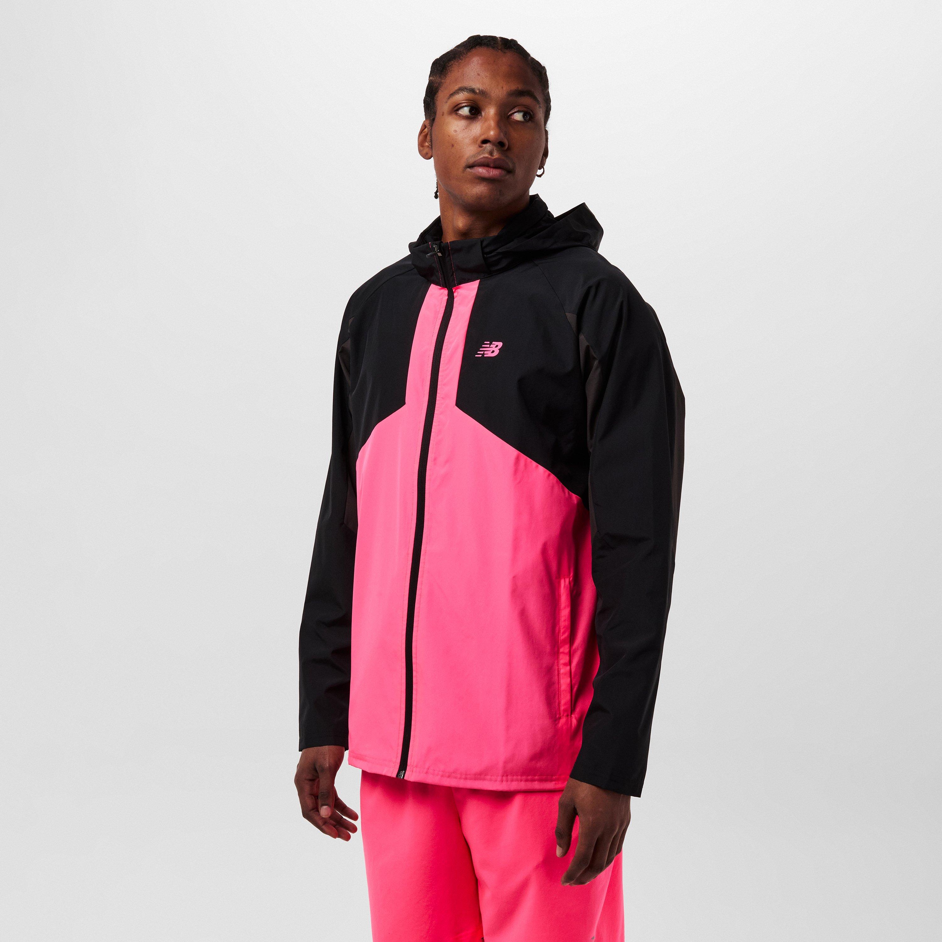 Black/Pink - New Balance - Men's Active Utility Woven Lightweight Performance Training Jacket - 3