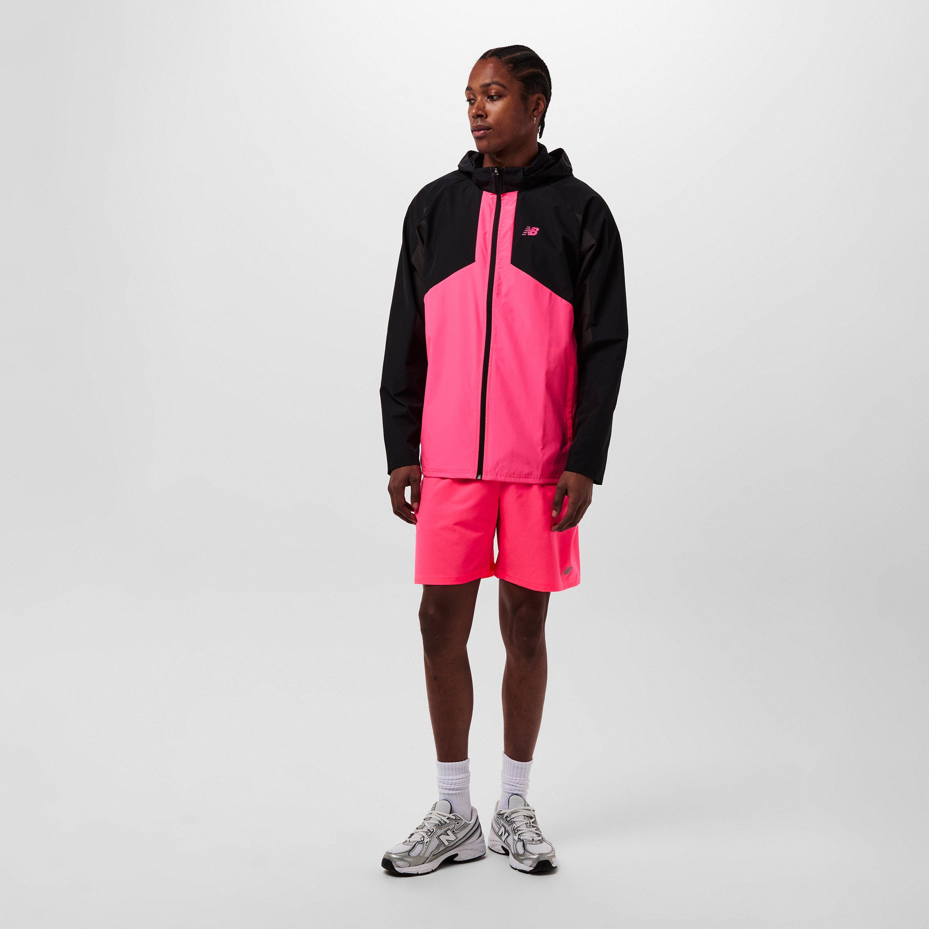 Black/Pink - New Balance - Men's Active Utility Woven Lightweight Performance Training Jacket - 6