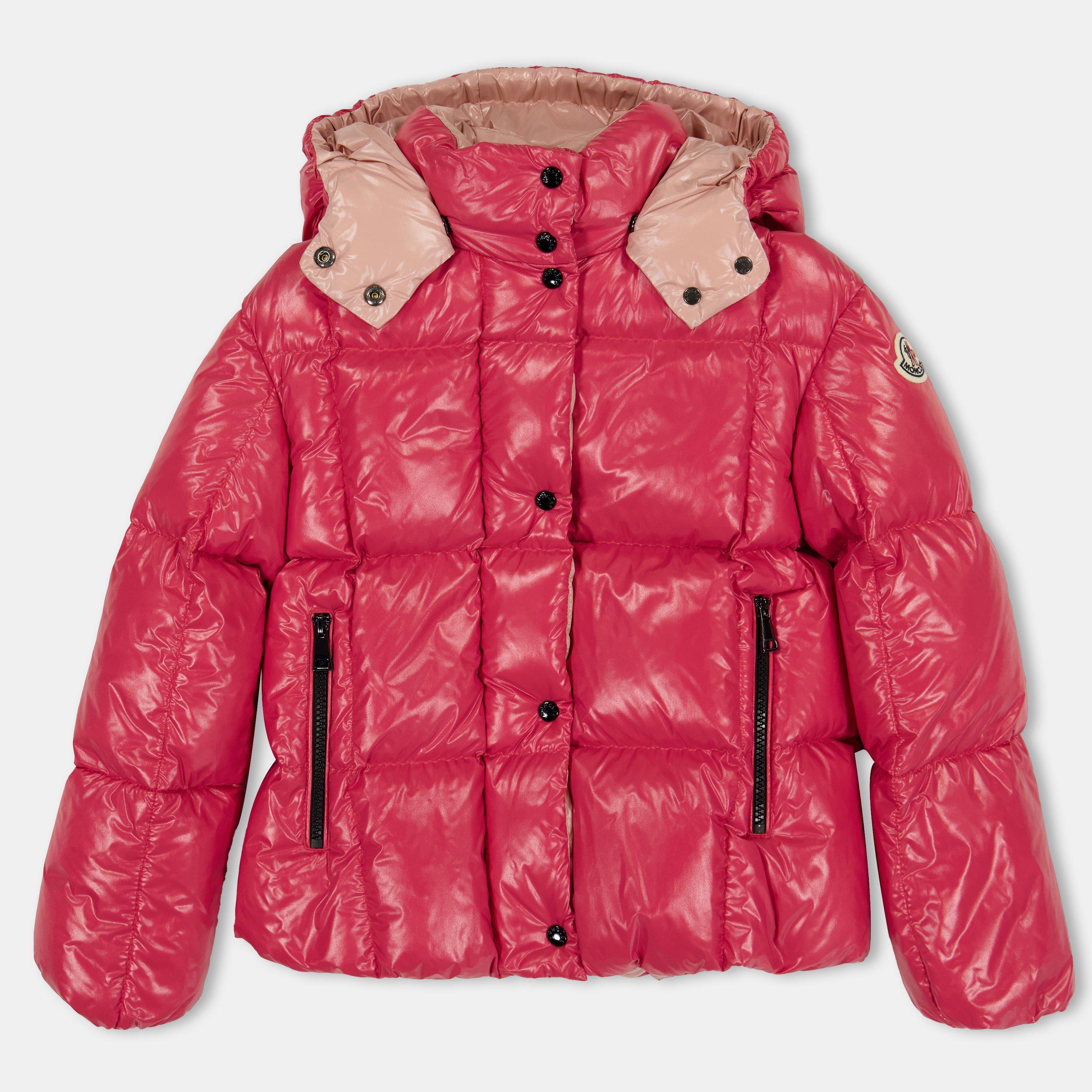 Moncler Kids' Down Weather-Resistant Medium Puffer Jacket - Geranium 559 - Size 12Y