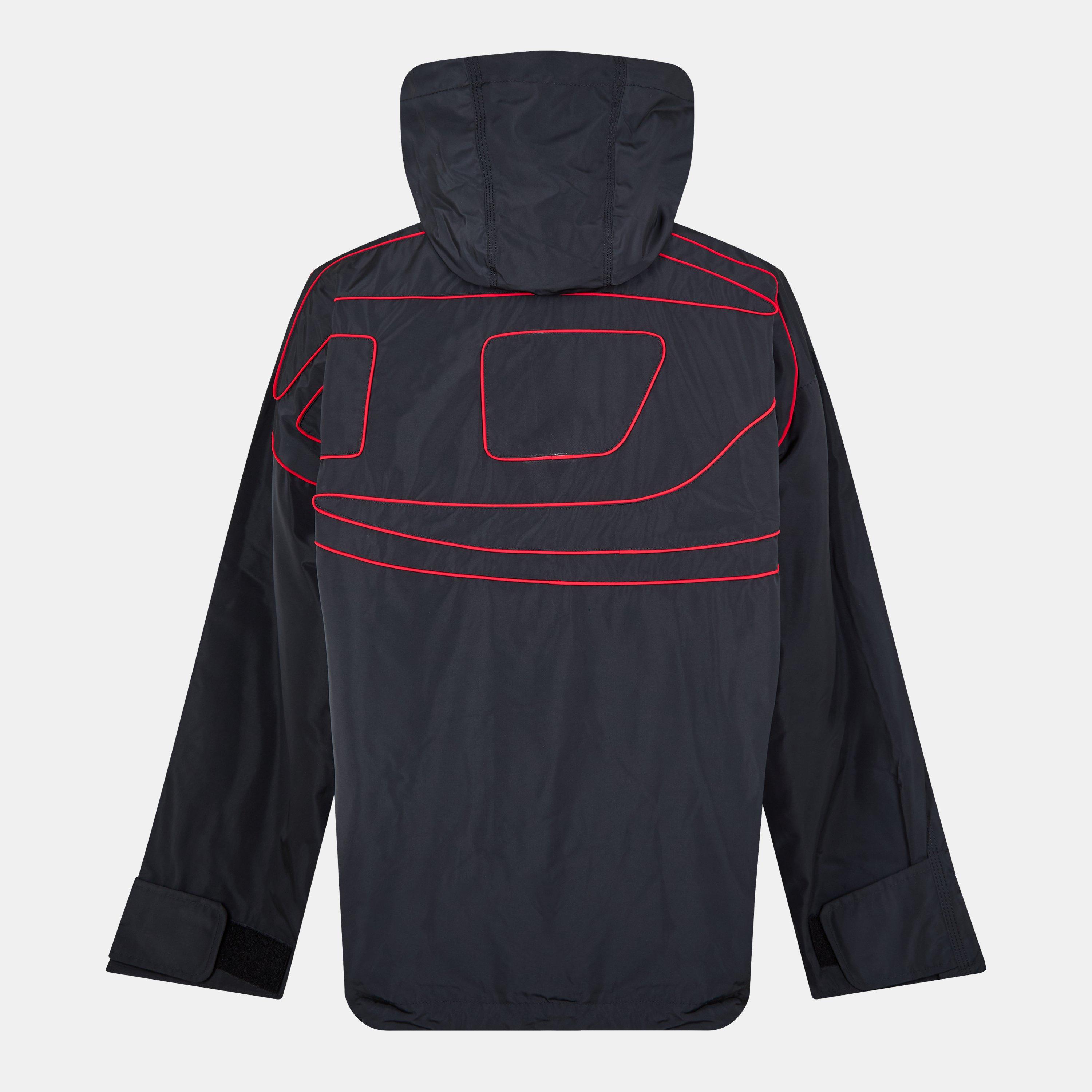 Black Black - Diesel - Men's Toggle Closure Hooded Duffle Coat - 2