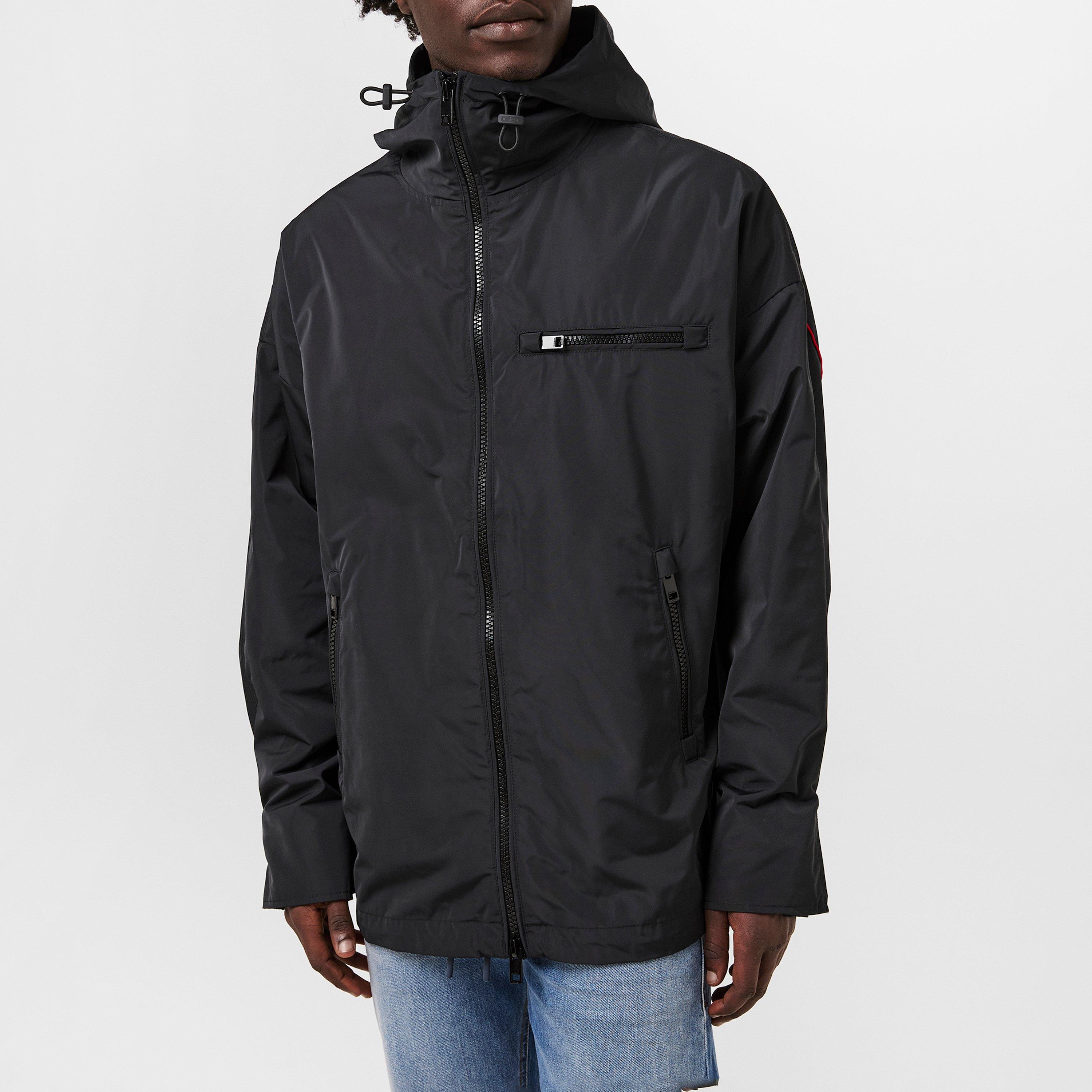 Black Black - Diesel - Men's Toggle Closure Hooded Duffle Coat - 3