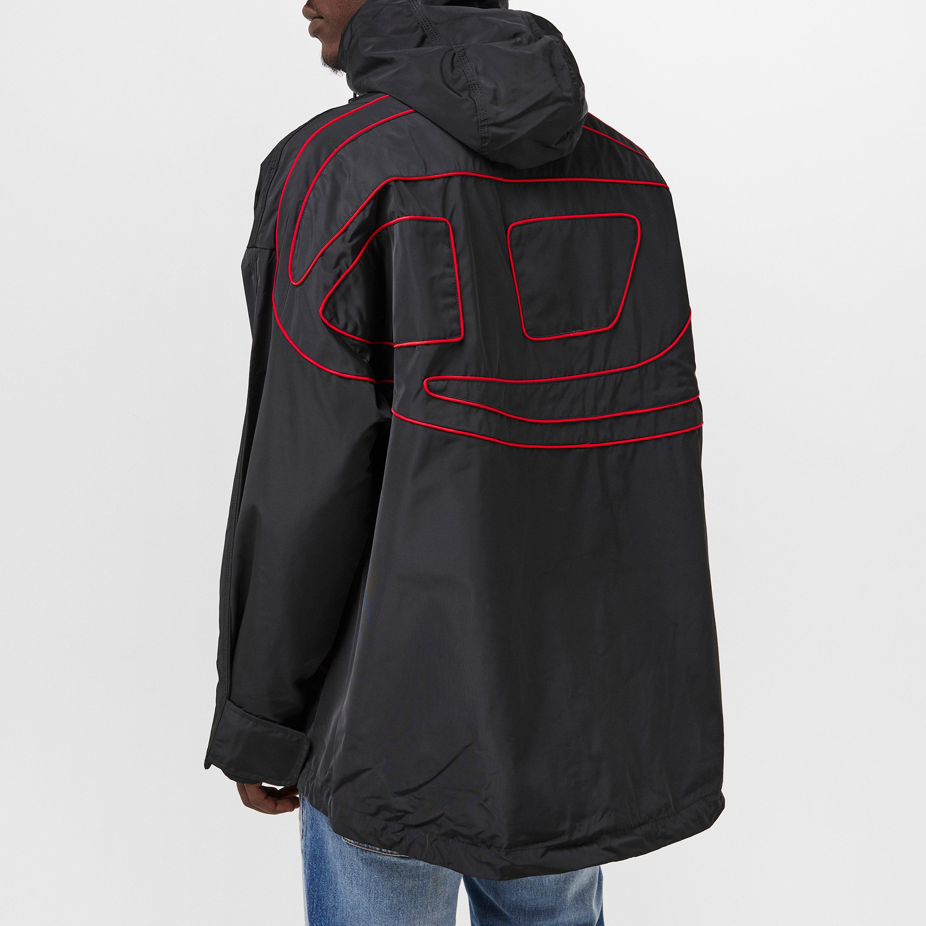 Black Black - Diesel - Men's Toggle Closure Hooded Duffle Coat - 4