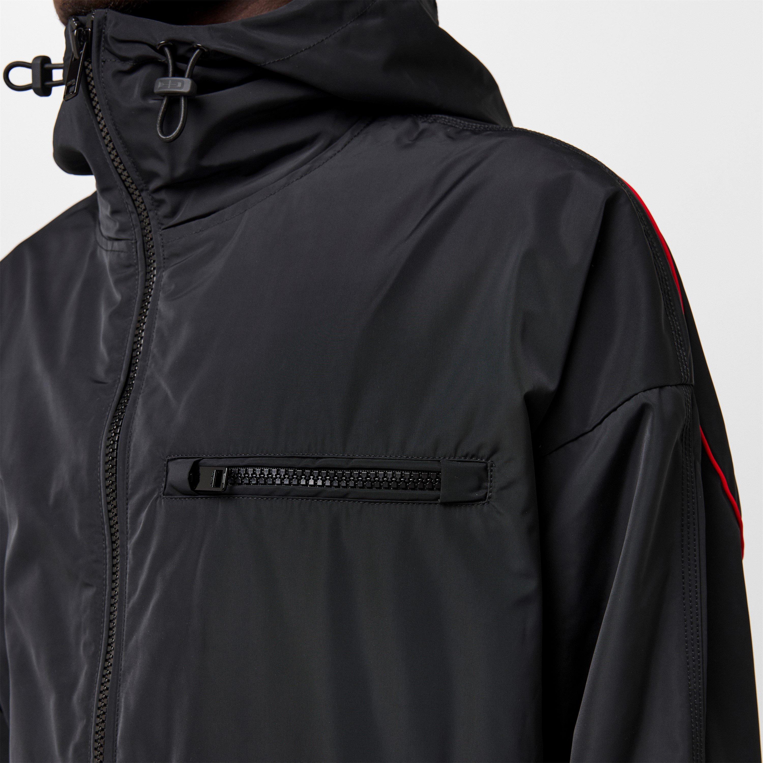 Black Black - Diesel - Men's Toggle Closure Hooded Duffle Coat - 5