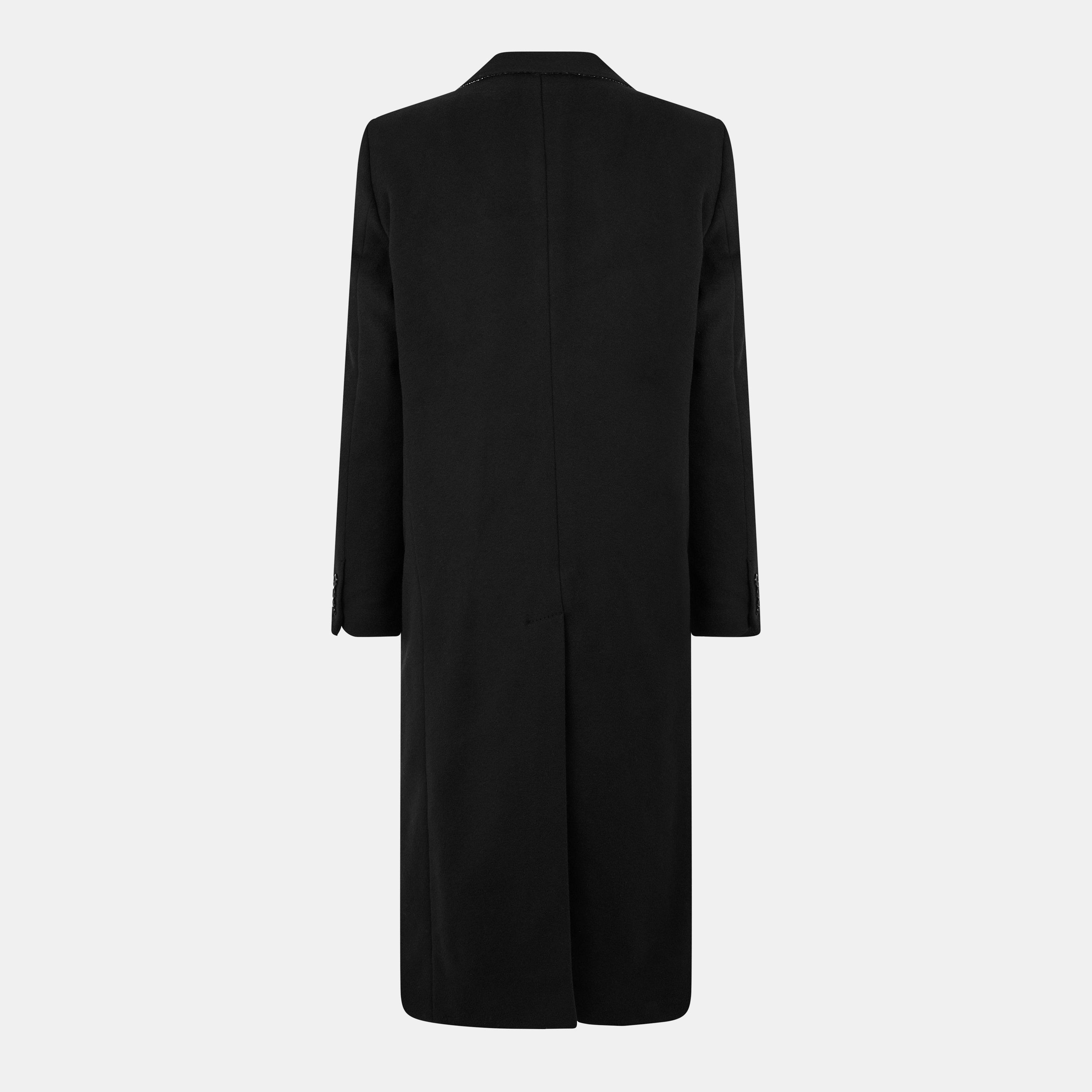 N0000 Nero - Dolce and Gabbana - Men's Double Breasted Overcoat - 2