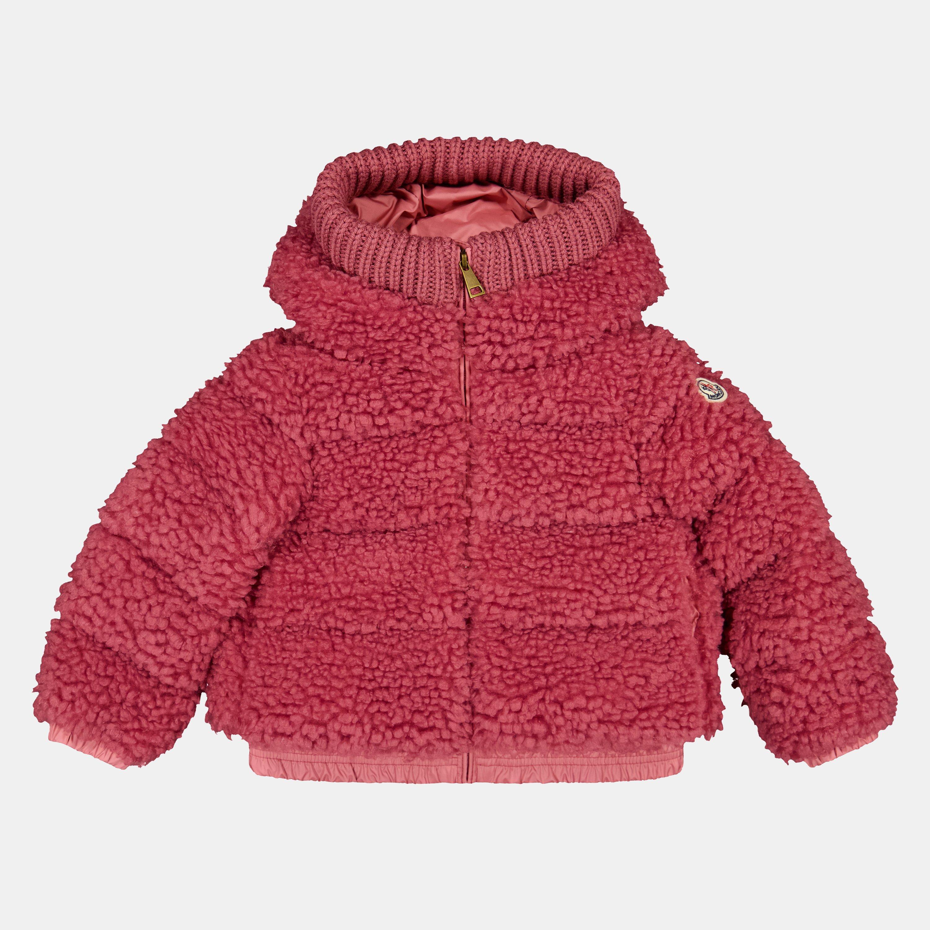 Pink 56F - Moncler - Kids' Soft Textured Winter Teddy Coat - 1
