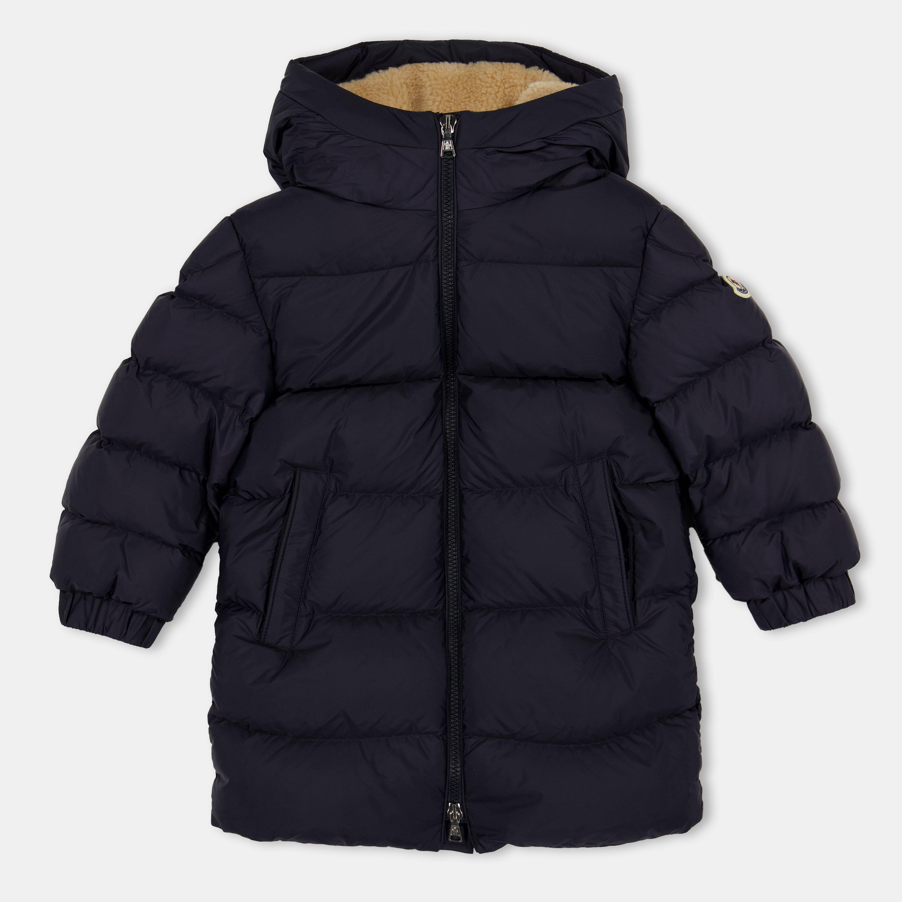 Moncler Kids' Water Resistant Insulated Long Puffer Jacket - Navy 742 - Size 8Y