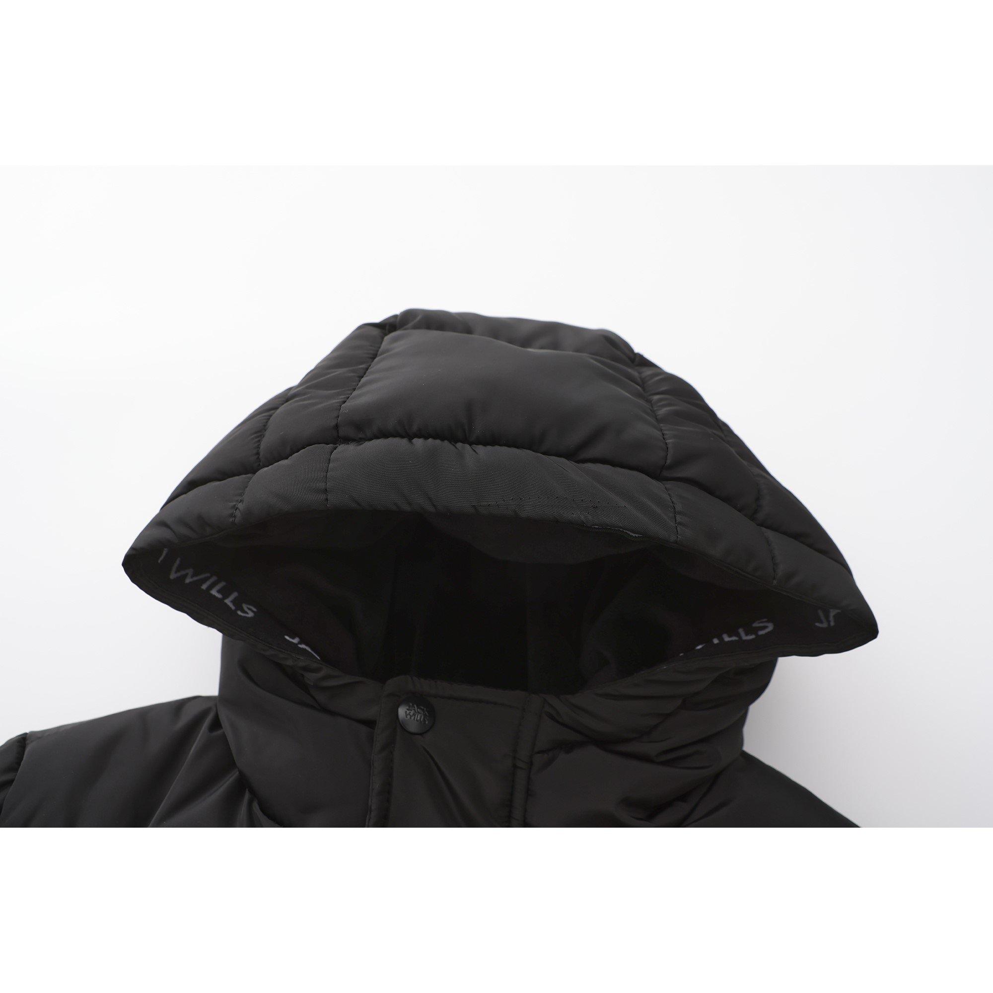 Black - Jack Wills - Kids' JW Hooded Long Sleeve Long Puffer Jacket - 4